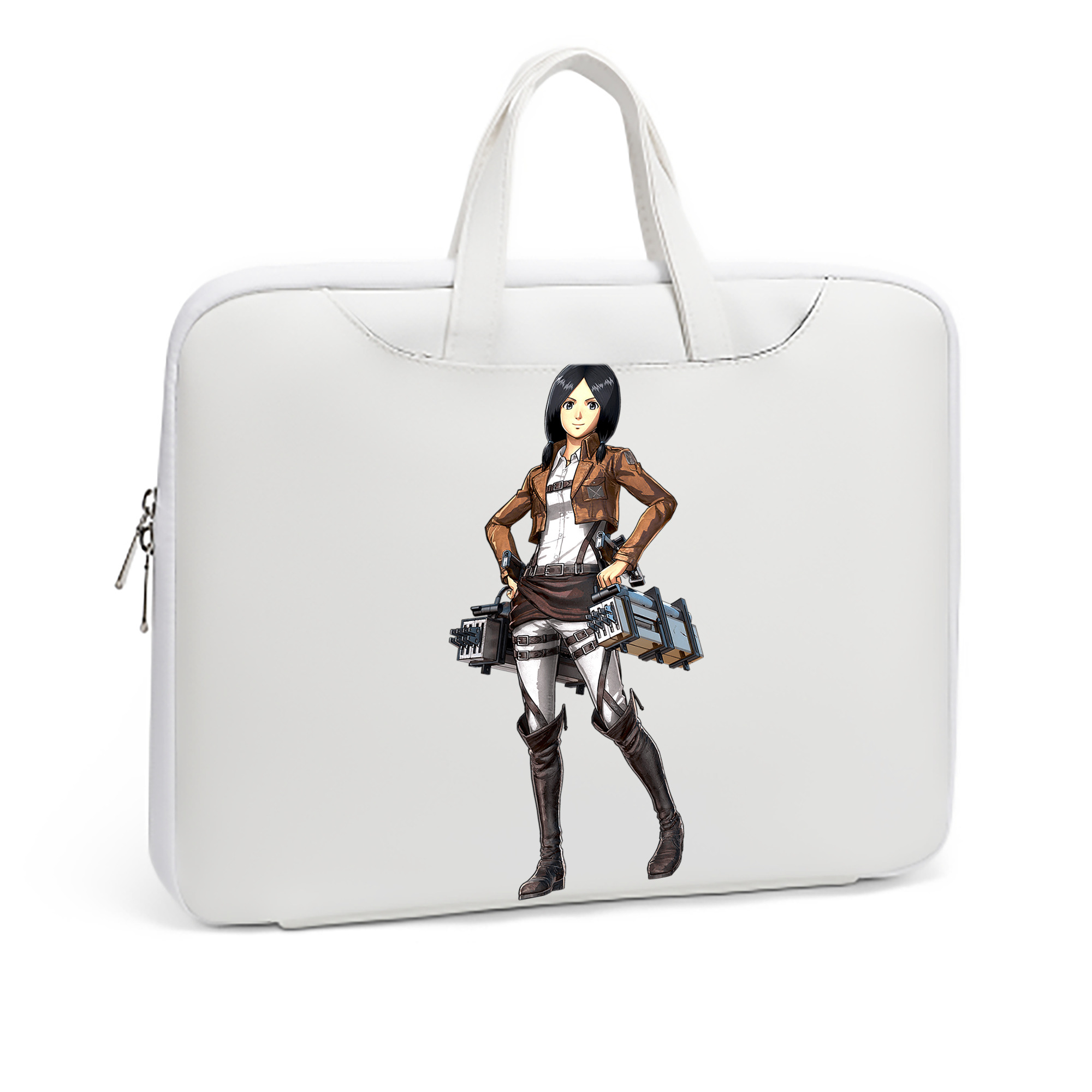 （画像用） 進撃の巨人 ミカサ·アッカーマン Attack on Titan Mikasa Ackerman レザーラップトップバッグ　ノートパソコンケース