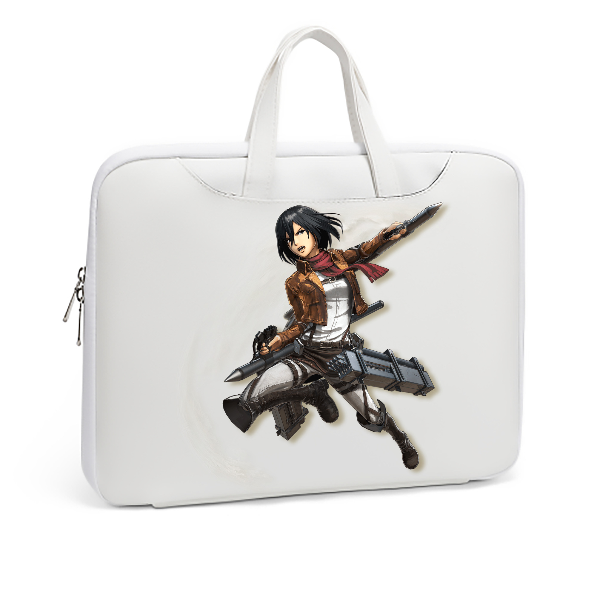 （画像用） 進撃の巨人 ミカサ·アッカーマン Attack on Titan Mikasa Ackerman レザーラップトップバッグ　ノートパソコンケース
