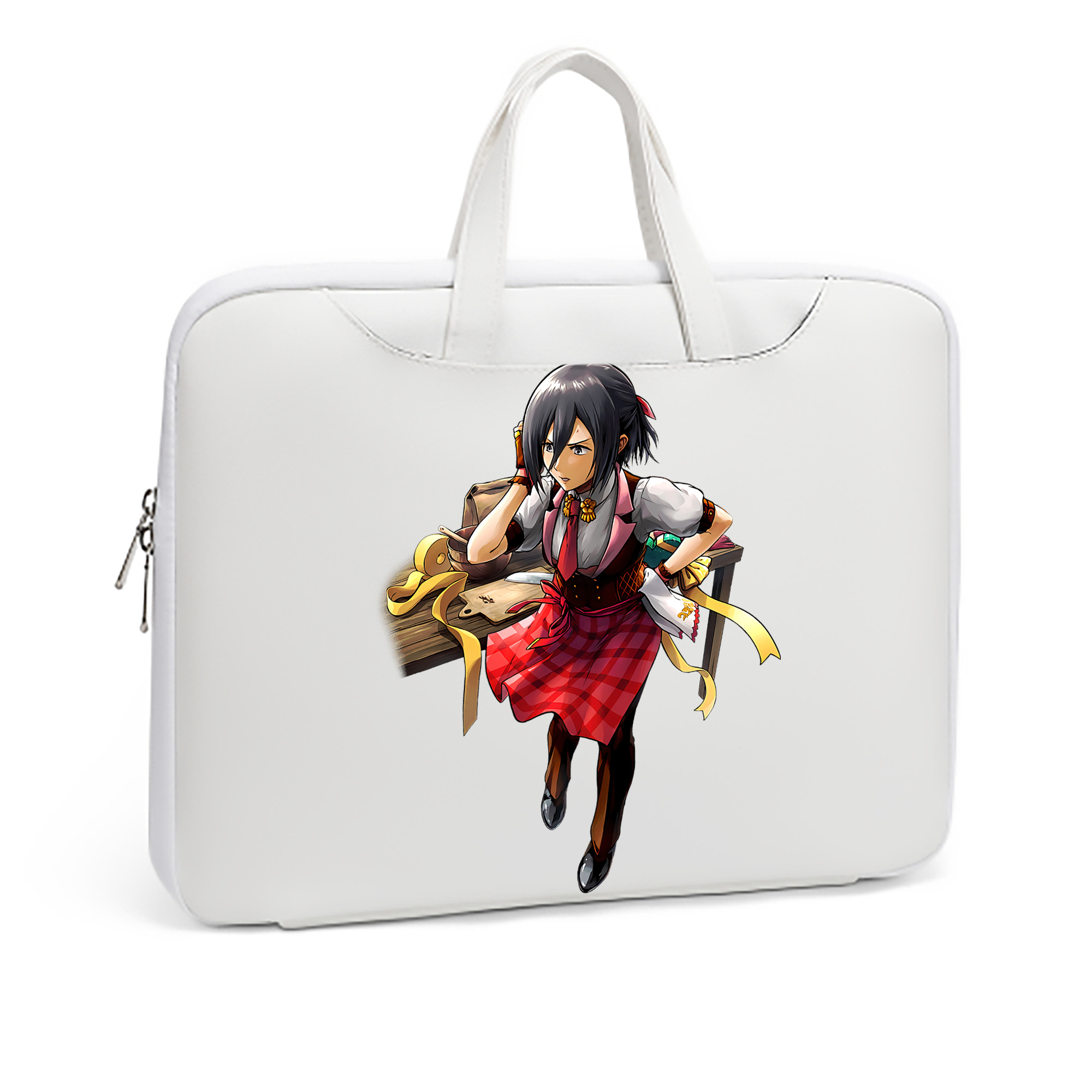 （画像用） 進撃の巨人 ミカサ·アッカーマン Attack on Titan Mikasa Ackerman レザーラップトップバッグ　ノートパソコンケース