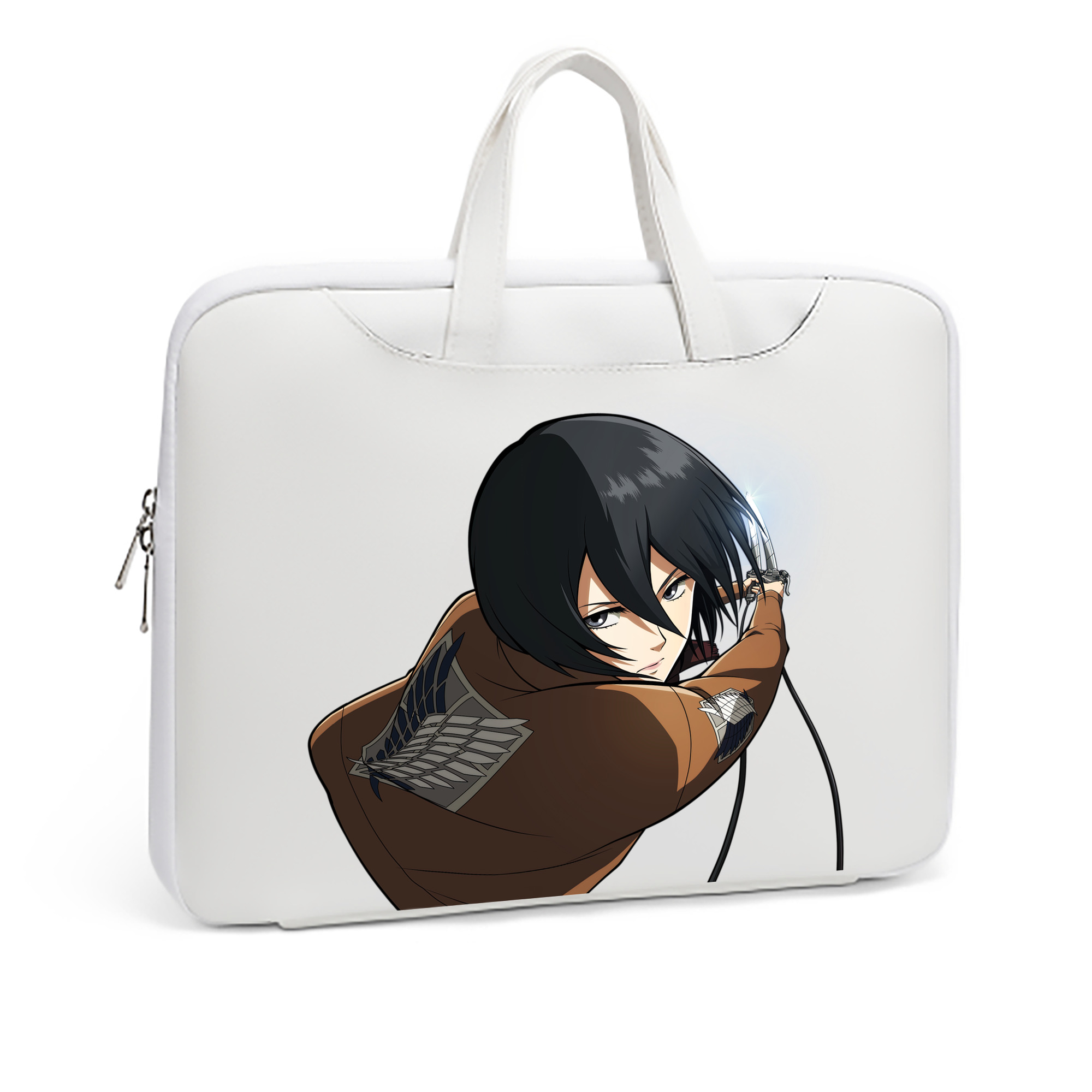 （画像用） 進撃の巨人 ミカサ·アッカーマン Attack on Titan Mikasa Ackerman レザーラップトップバッグ　ノートパソコンケース