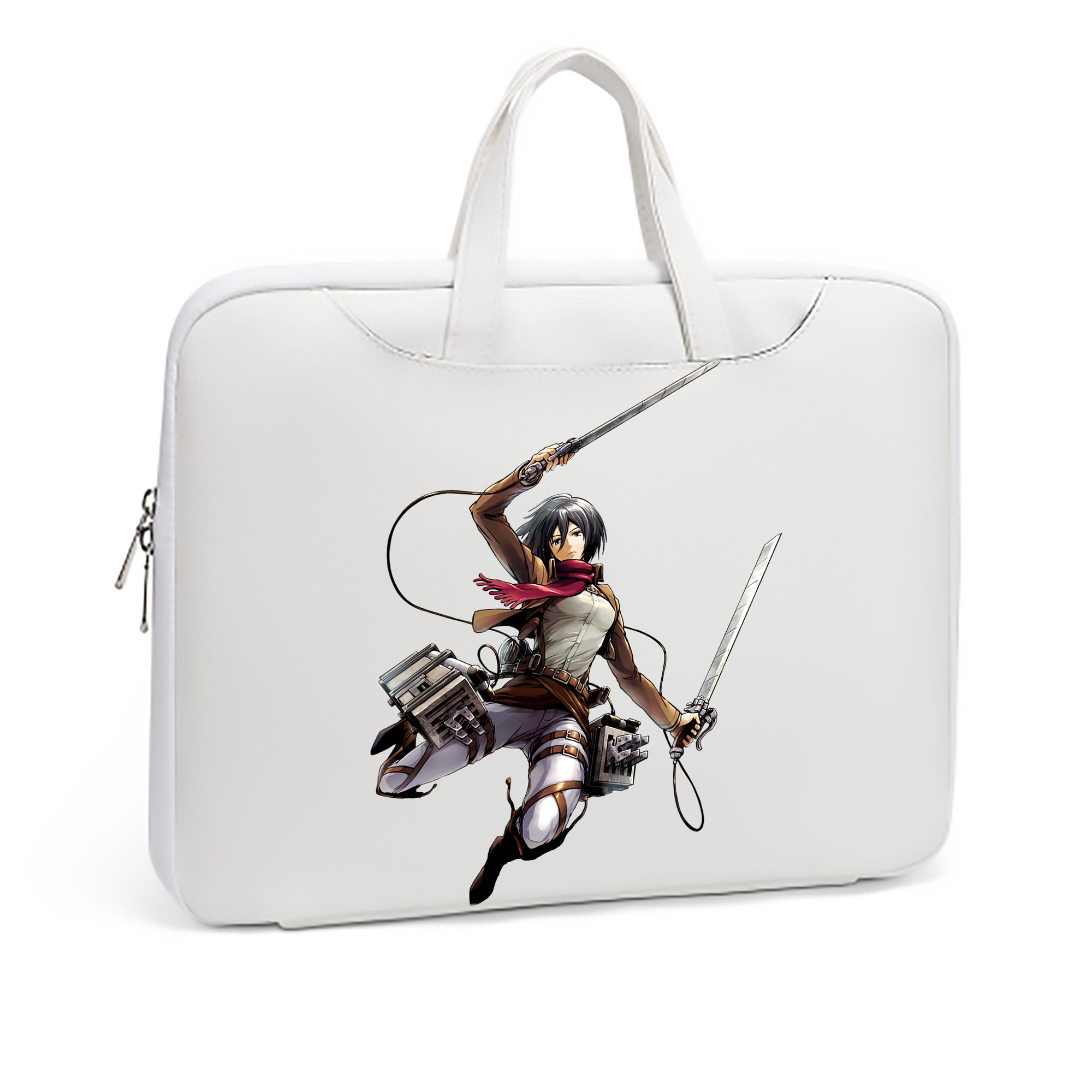 （画像用） 進撃の巨人 ミカサ·アッカーマン Attack on Titan Mikasa Ackerman レザーラップトップバッグ　ノートパソコンケース