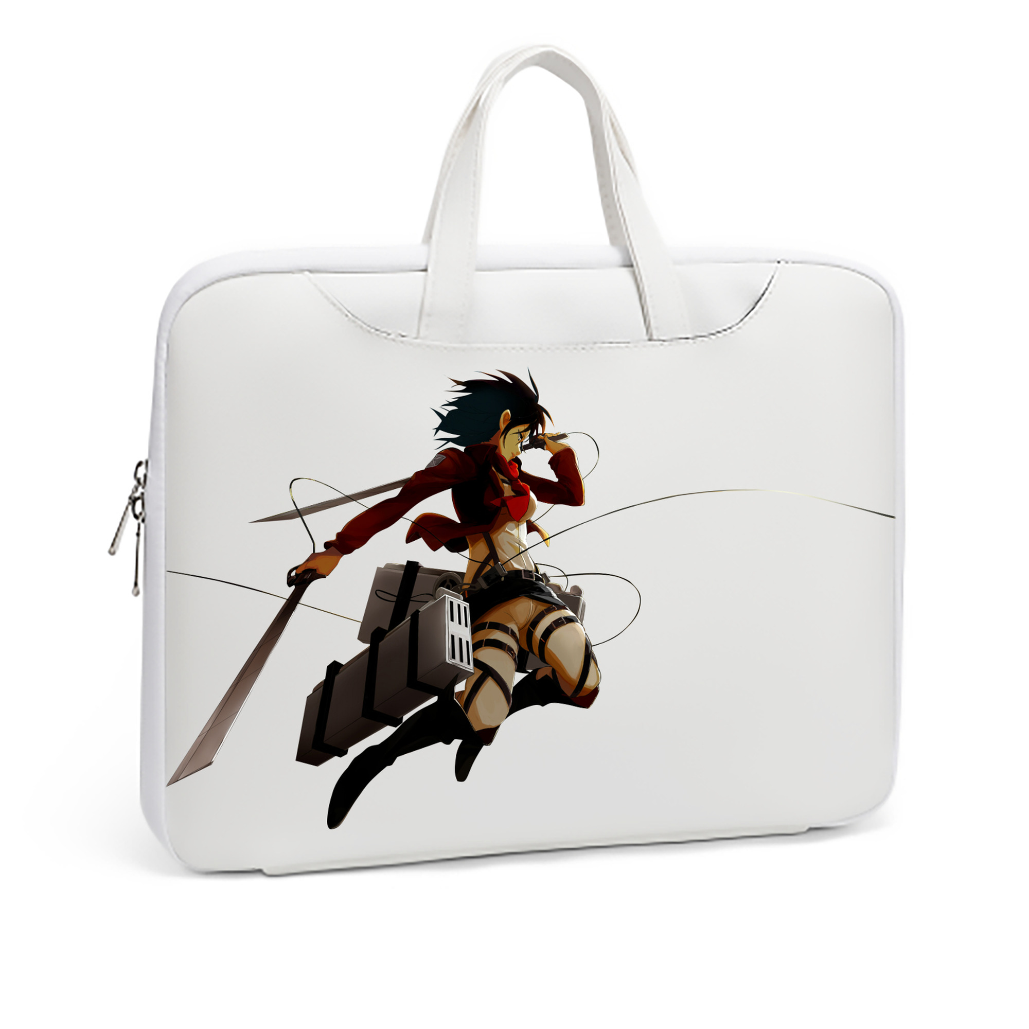 （画像用） 進撃の巨人 ミカサ·アッカーマン Attack on Titan Mikasa Ackerman レザーラップトップバッグ　ノートパソコンケース