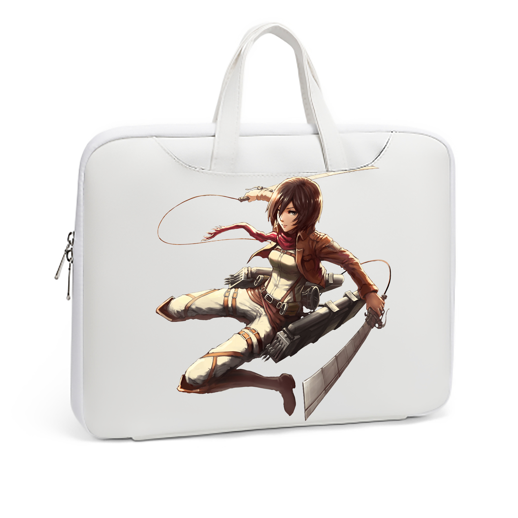 （画像用） 進撃の巨人 ミカサ·アッカーマン Attack on Titan Mikasa Ackerman レザーラップトップバッグ　ノートパソコンケース