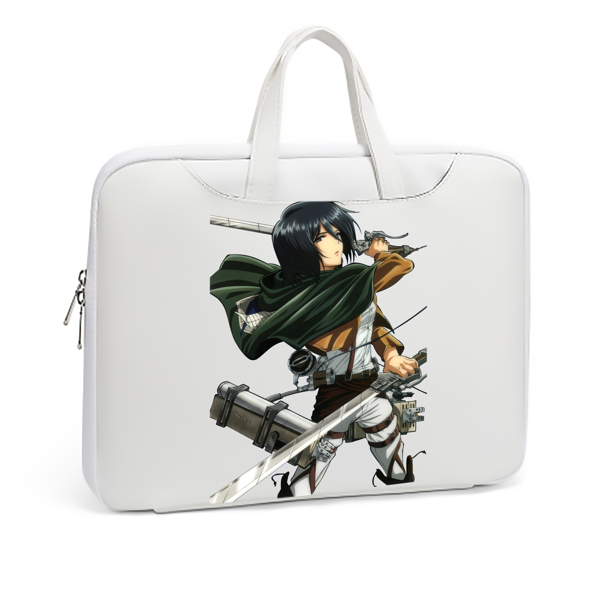 （画像用） 進撃の巨人 ミカサ·アッカーマン Attack on Titan Mikasa Ackerman レザーラップトップバッグ　ノートパソコンケース