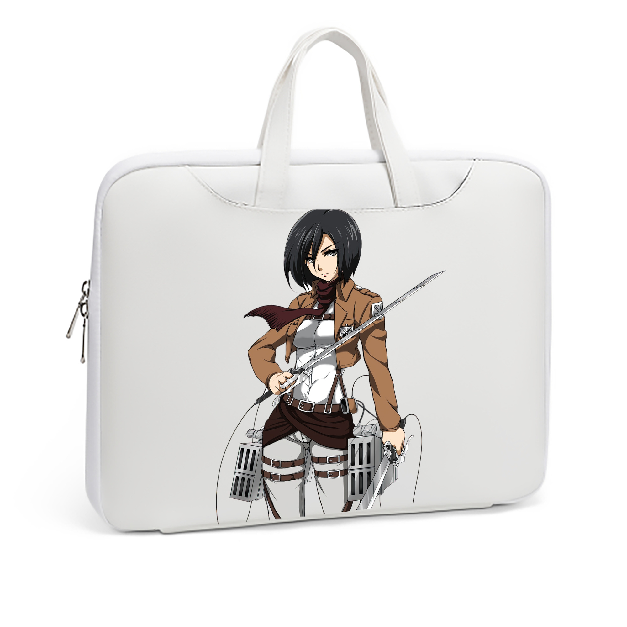 （画像用） 進撃の巨人 ミカサ·アッカーマン Attack on Titan Mikasa Ackerman レザーラップトップバッグ　ノートパソコンケース
