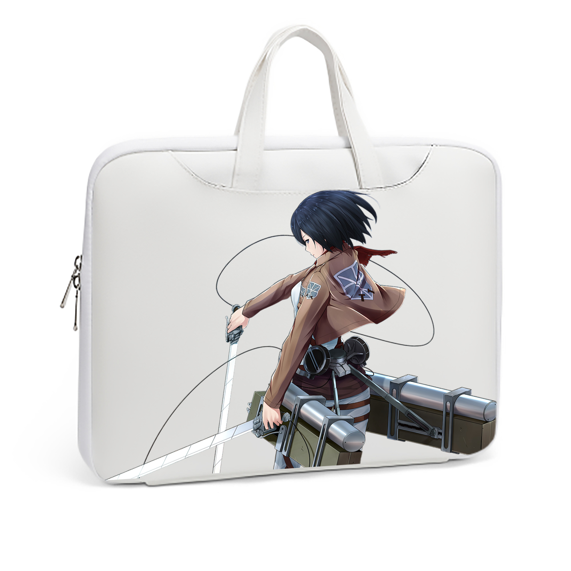 （画像用） 進撃の巨人 ミカサ·アッカーマン Attack on Titan Mikasa Ackerman レザーラップトップバッグ　ノートパソコンケース