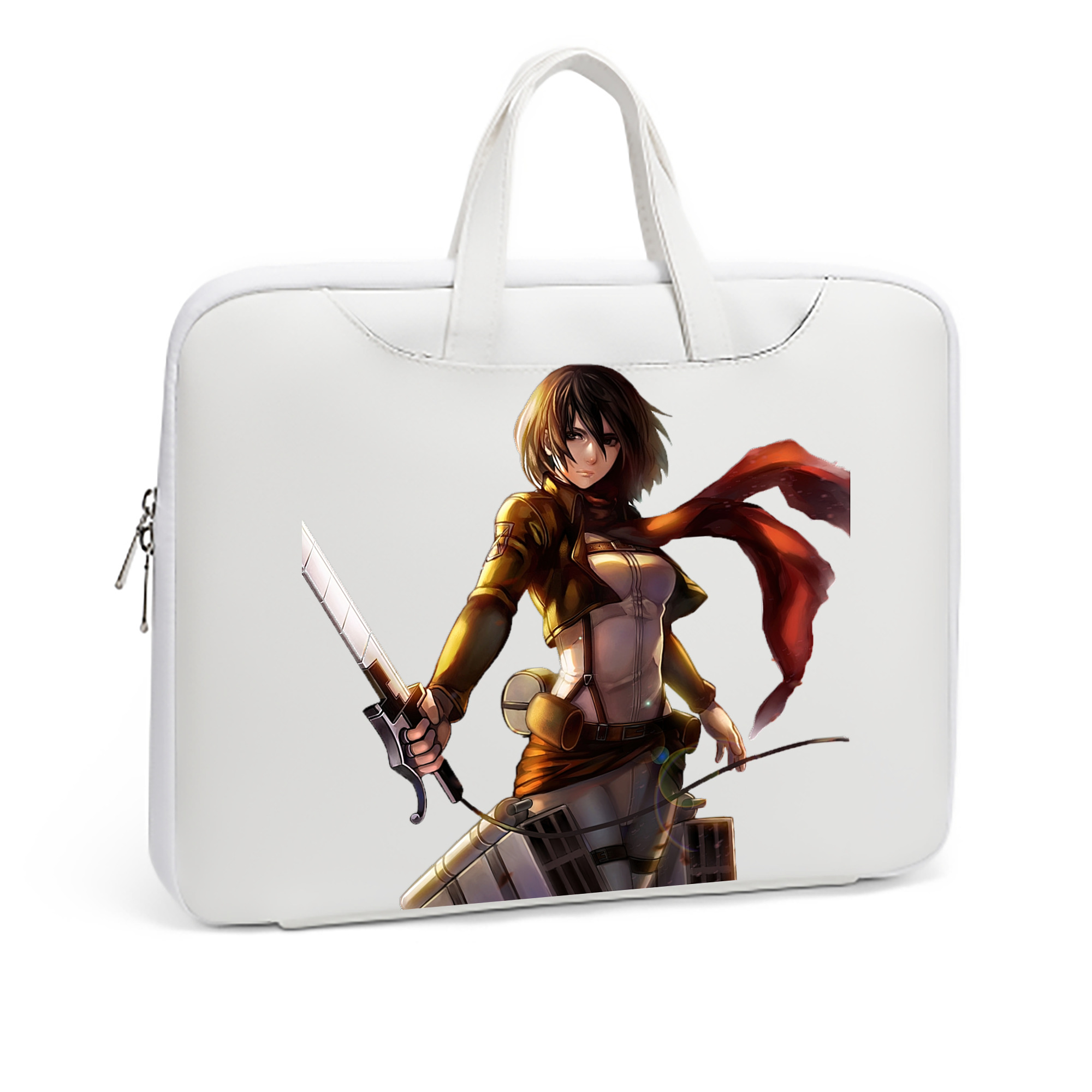 （画像用） 進撃の巨人 ミカサ·アッカーマン Attack on Titan Mikasa Ackerman レザーラップトップバッグ　ノートパソコンケース