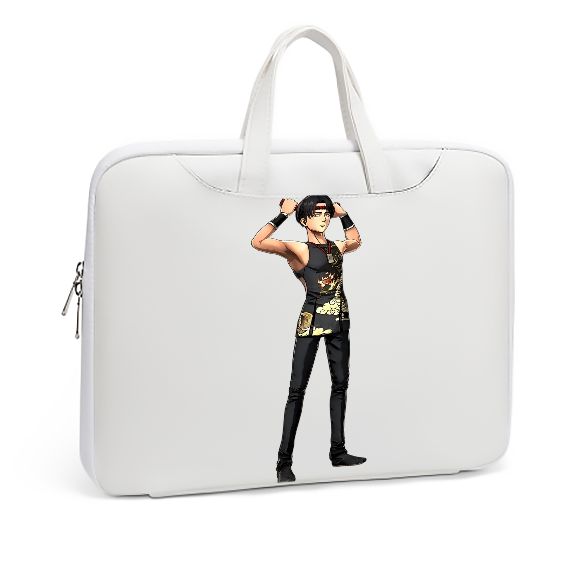 （画像用） 進撃の巨人 リヴァイ·アッカーマン Attack on Titan Levi Ackerman レザーラップトップバッグ　ノートパソコンケース