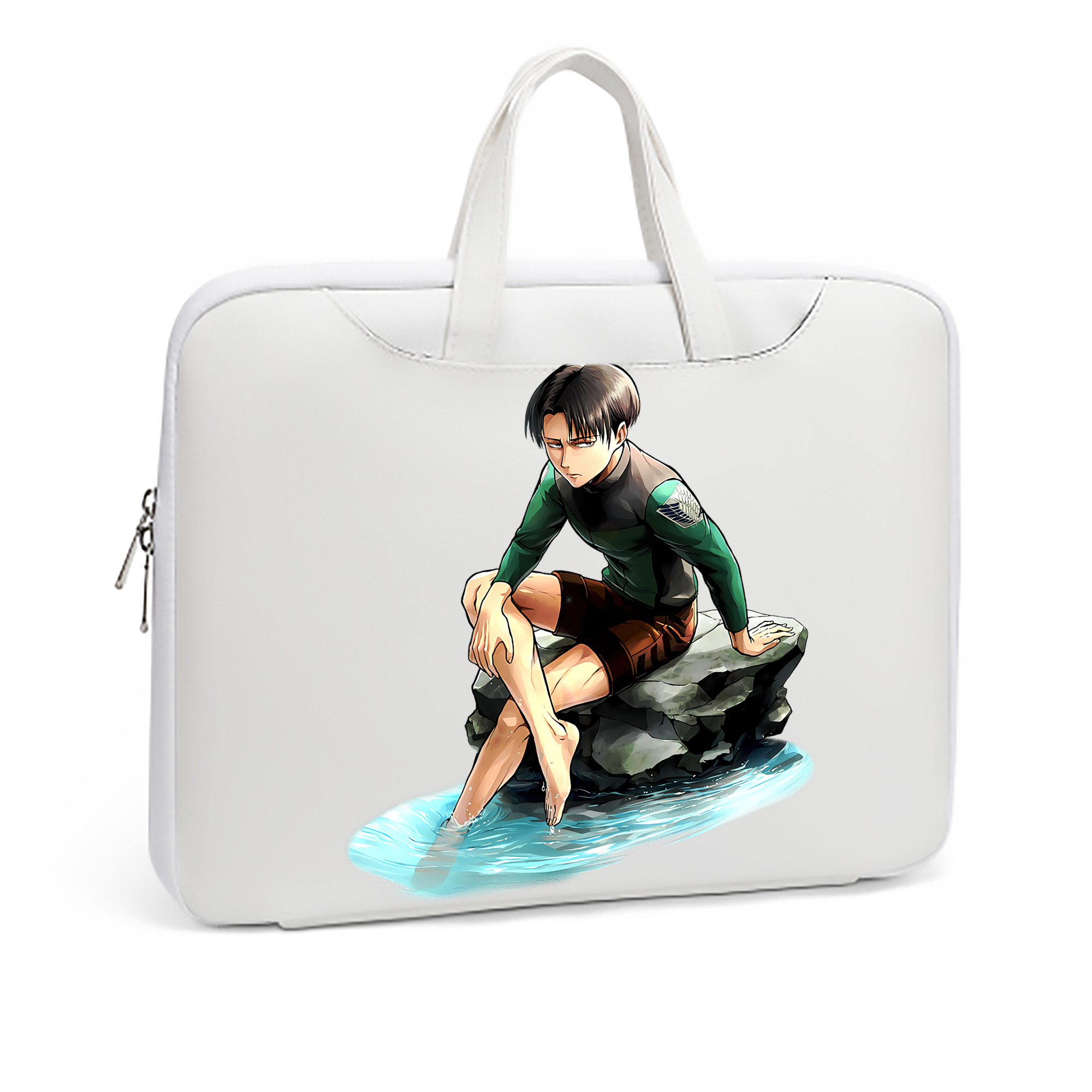 （画像用） 進撃の巨人 リヴァイ·アッカーマン Attack on Titan Levi Ackerman レザーラップトップバッグ　ノートパソコンケース