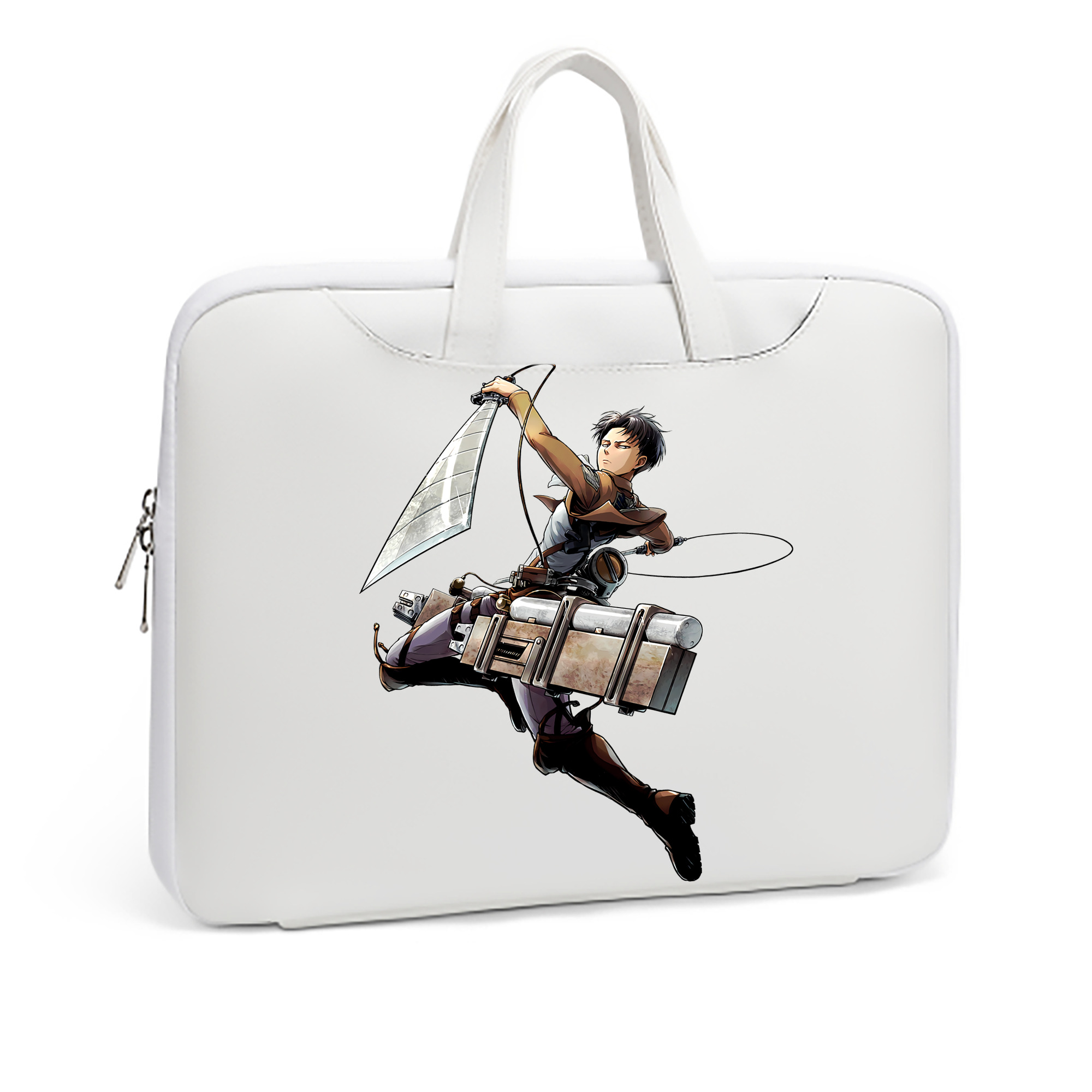 （画像用） 進撃の巨人 リヴァイ·アッカーマン Attack on Titan Levi Ackerman レザーラップトップバッグ　ノートパソコンケース