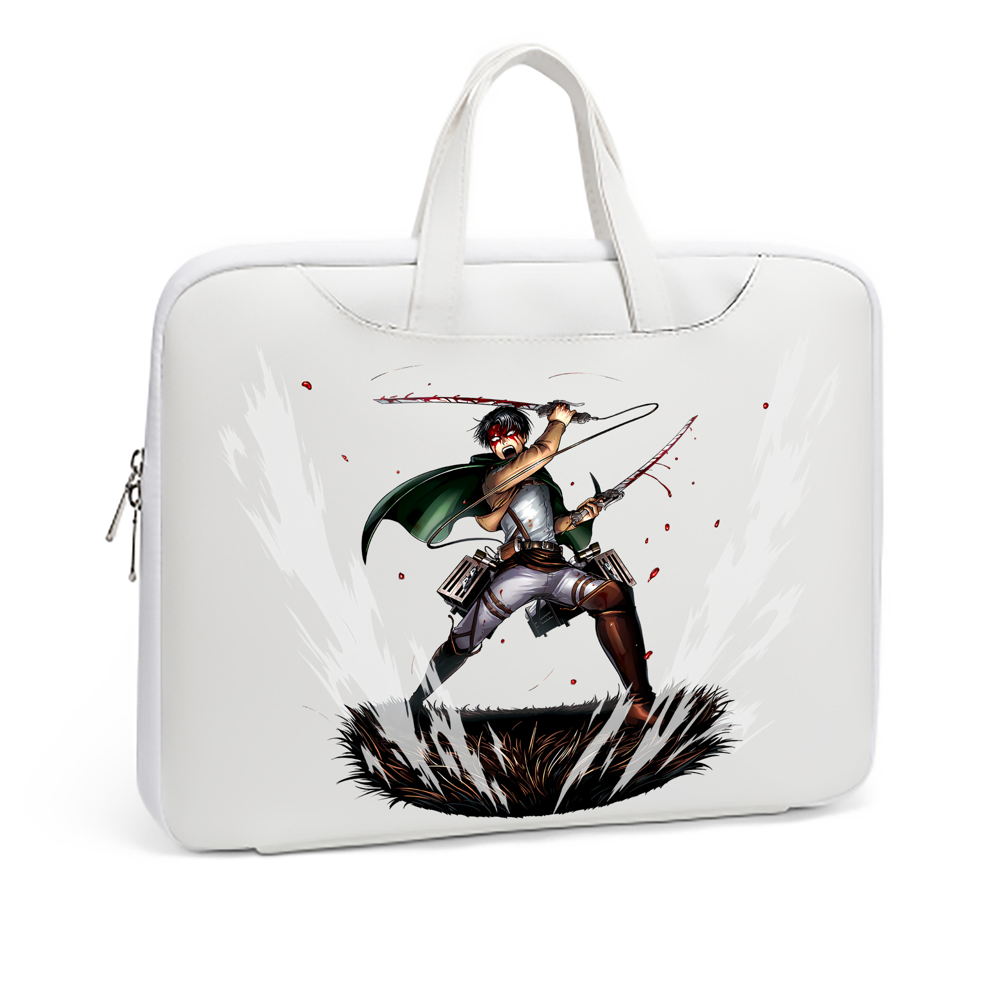 （画像用） 進撃の巨人 リヴァイ·アッカーマン Attack on Titan Levi Ackerman レザーラップトップバッグ　ノートパソコンケース