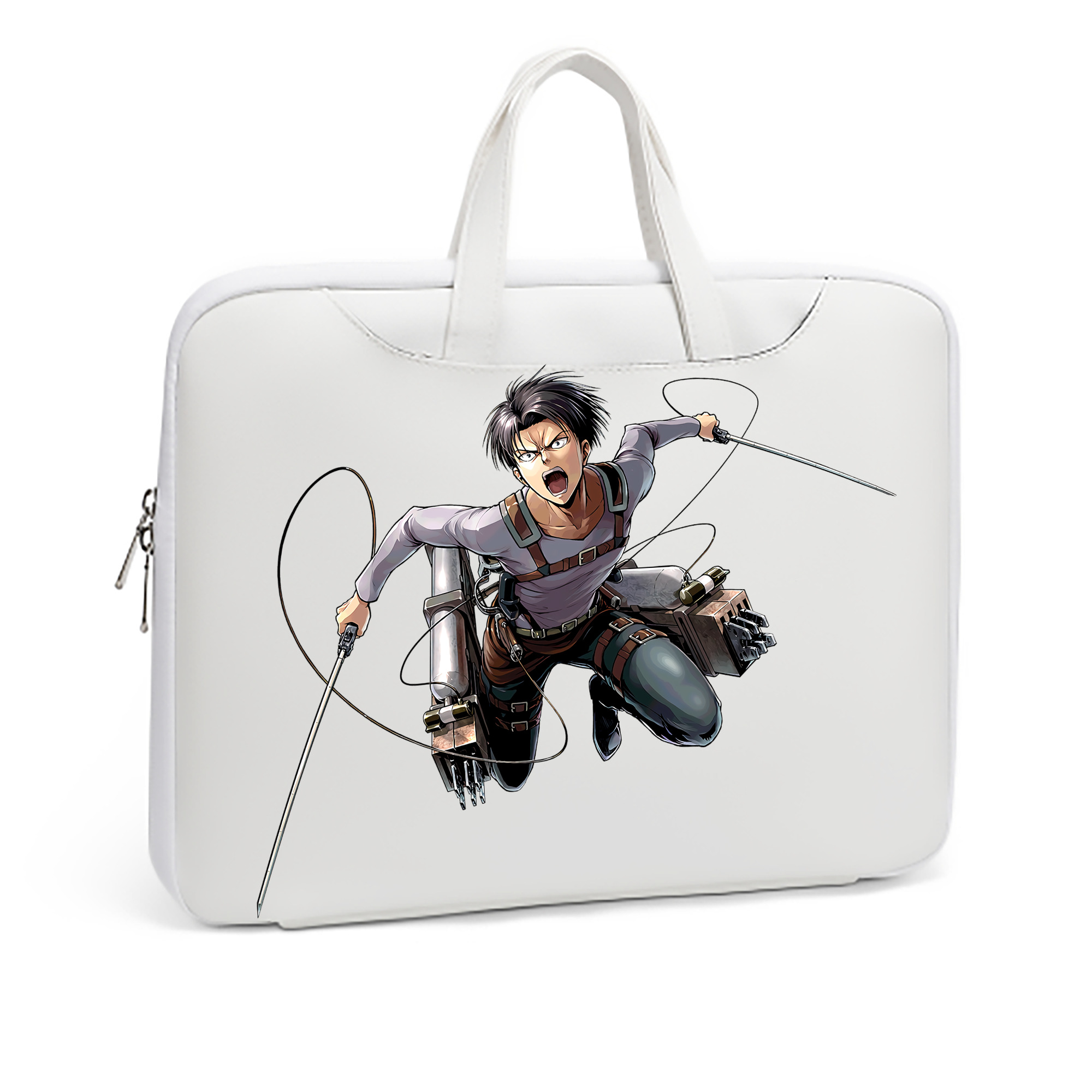 （画像用） 進撃の巨人 リヴァイ·アッカーマン Attack on Titan Levi Ackerman レザーラップトップバッグ　ノートパソコンケース