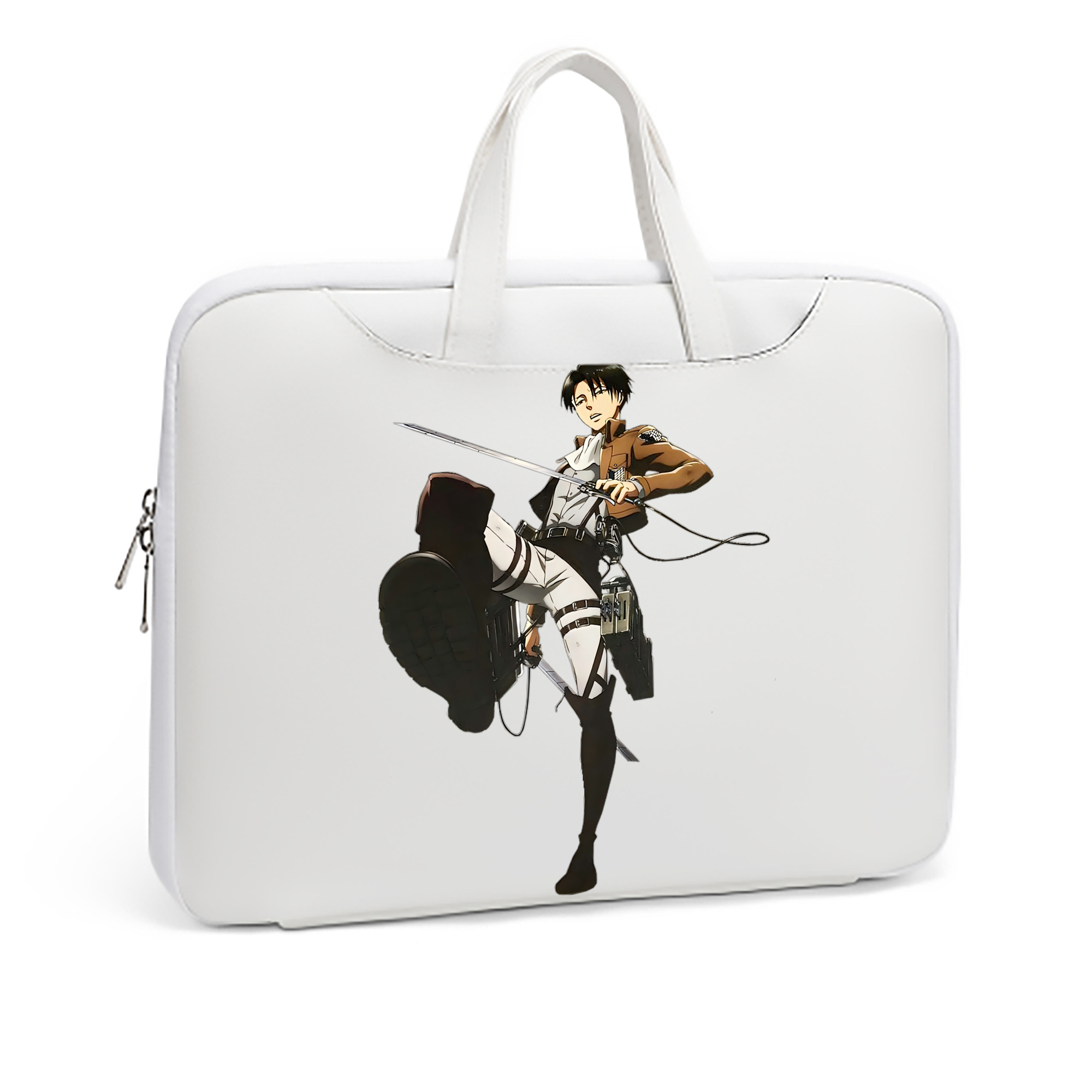 （画像用） 進撃の巨人 リヴァイ·アッカーマン Attack on Titan Levi Ackerman レザーラップトップバッグ　ノートパソコンケース