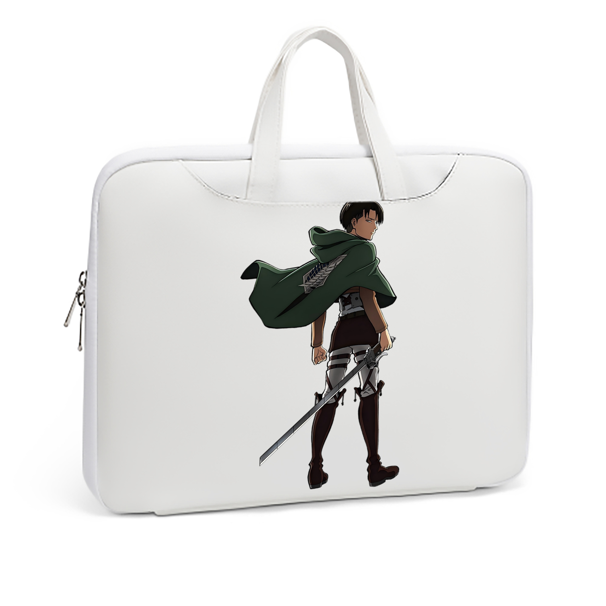 （画像用） 進撃の巨人 リヴァイ·アッカーマン Attack on Titan Levi Ackerman レザーラップトップバッグ　ノートパソコンケース