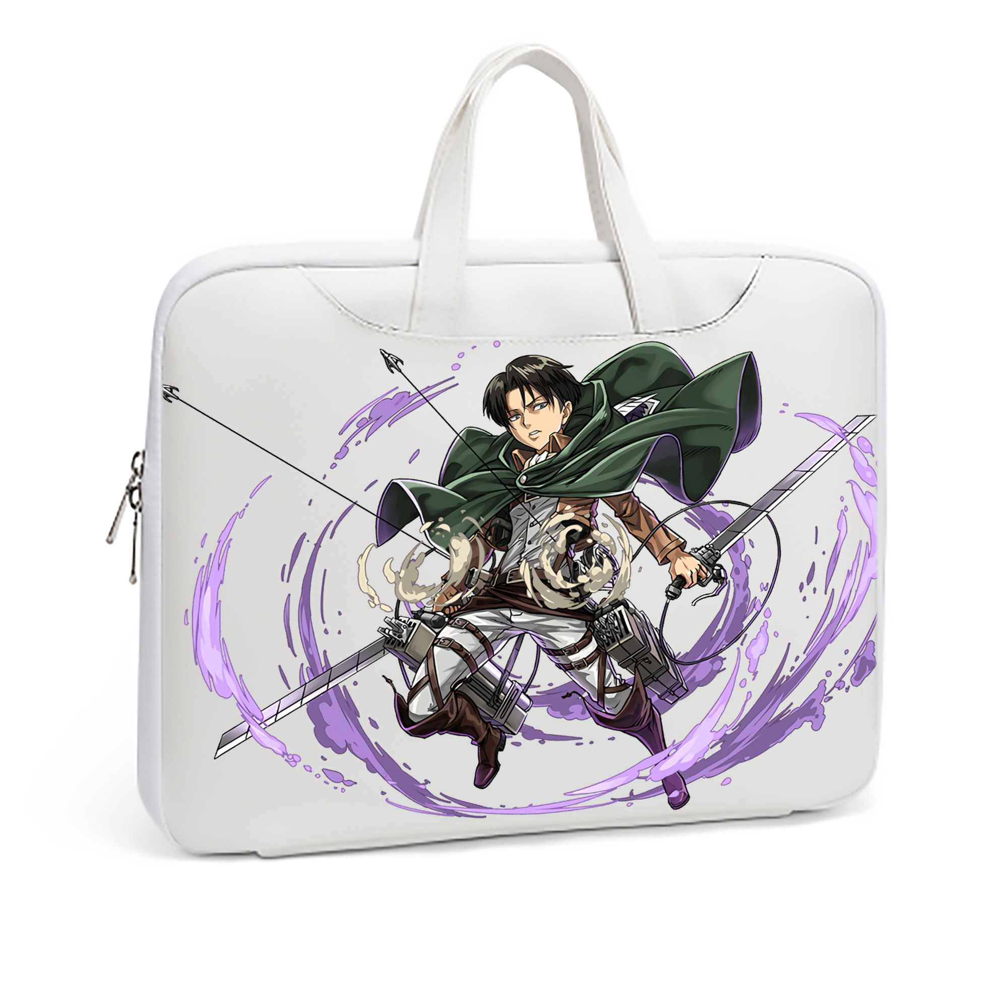 （画像用） 進撃の巨人 リヴァイ·アッカーマン Attack on Titan Levi Ackerman レザーラップトップバッグ　ノートパソコンケース