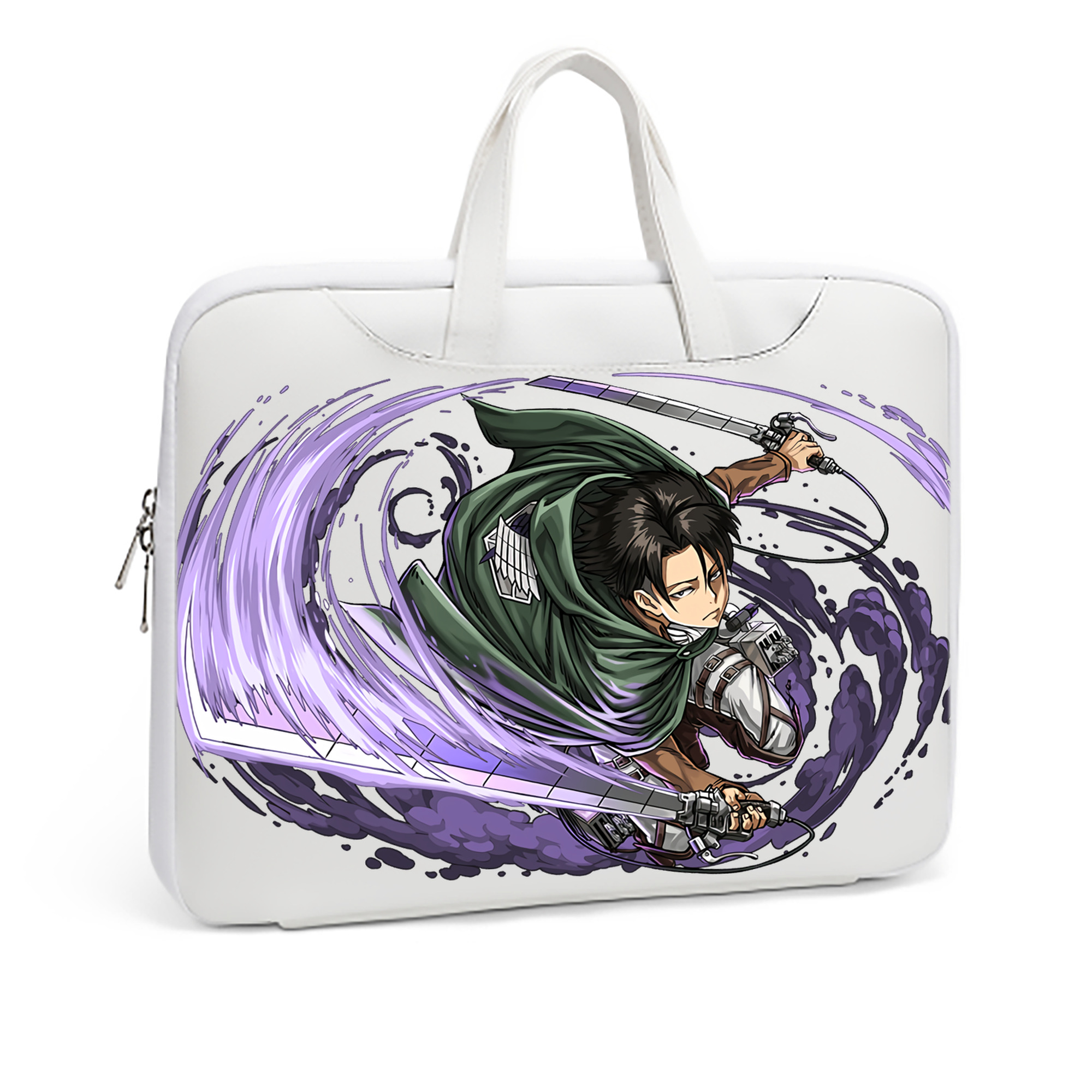 （画像用） 進撃の巨人 リヴァイ·アッカーマン Attack on Titan Levi Ackerman レザーラップトップバッグ　ノートパソコンケース
