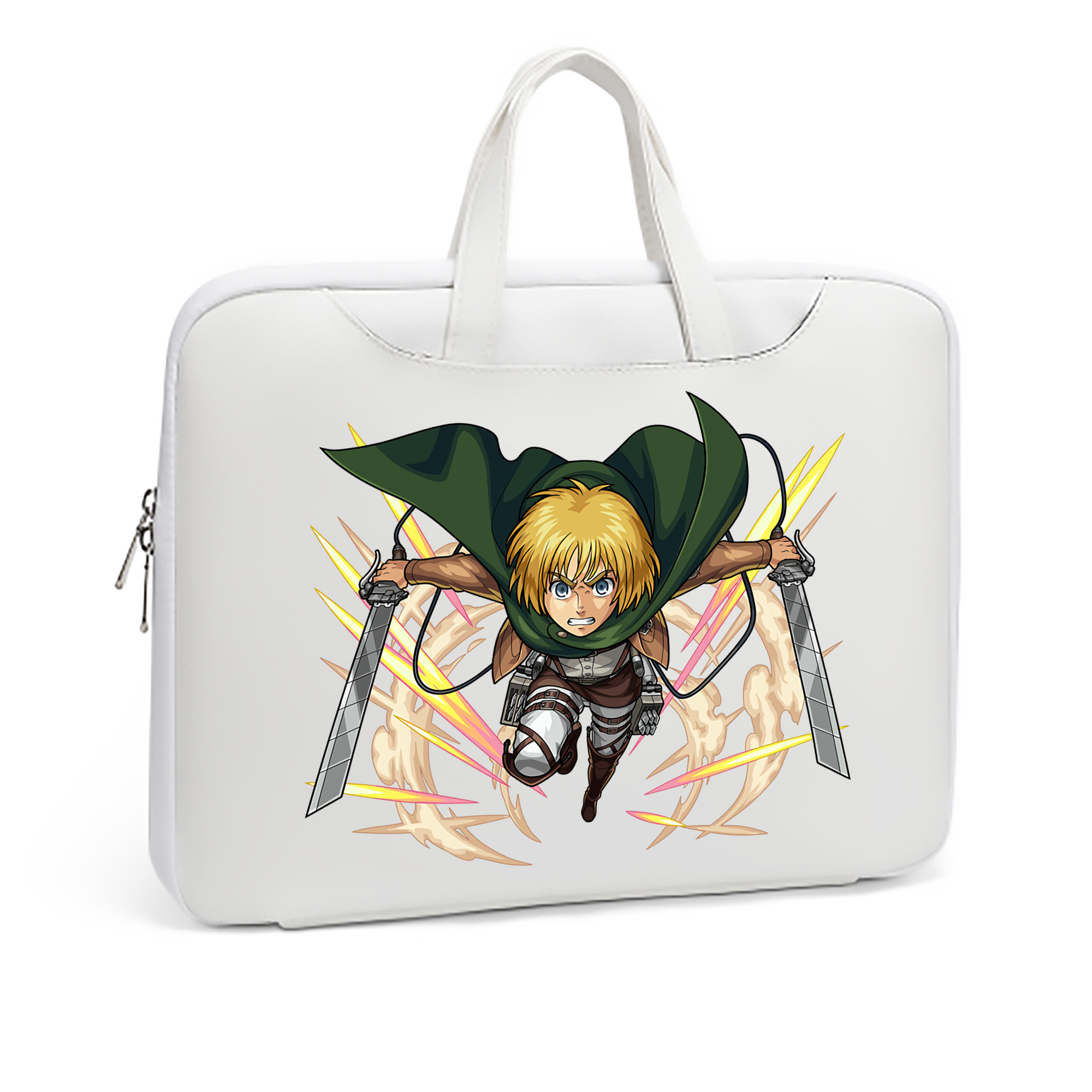 （画像用） 進撃の巨人 アルミン·アルレルト Attack on Titan Armin Arlert レザーラップトップバッグ　ノートパソコンケース