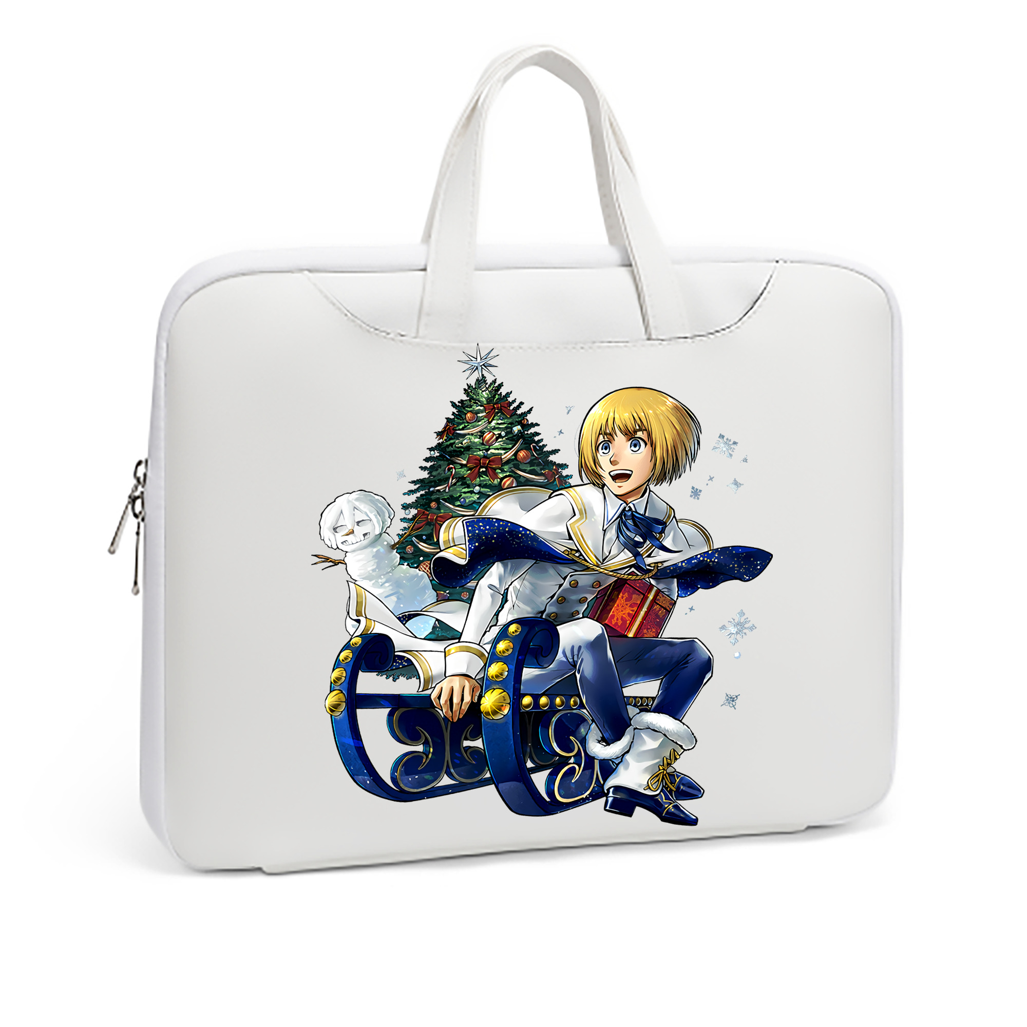 （画像用） 進撃の巨人 アルミン·アルレルト Attack on Titan Armin Arlert レザーラップトップバッグ　ノートパソコンケース