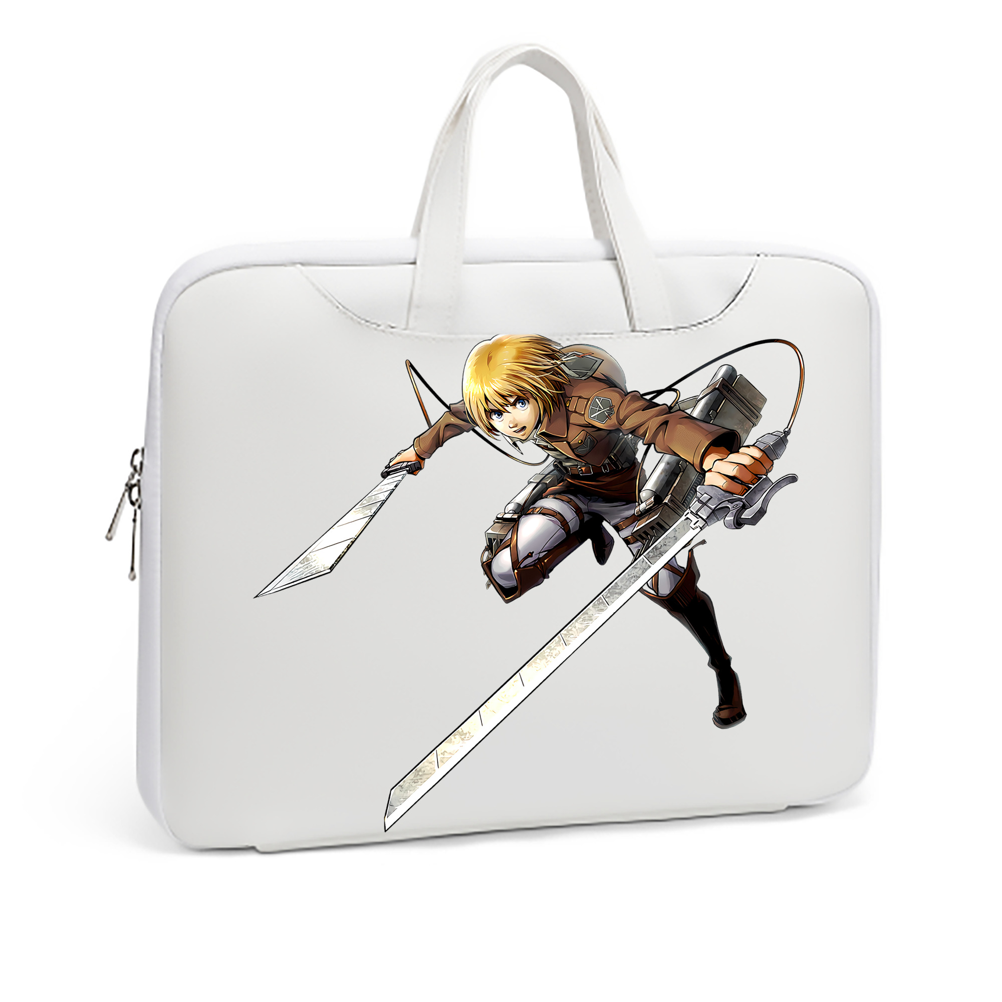 （画像用） 進撃の巨人 アルミン·アルレルト Attack on Titan Armin Arlert レザーラップトップバッグ　ノートパソコンケース