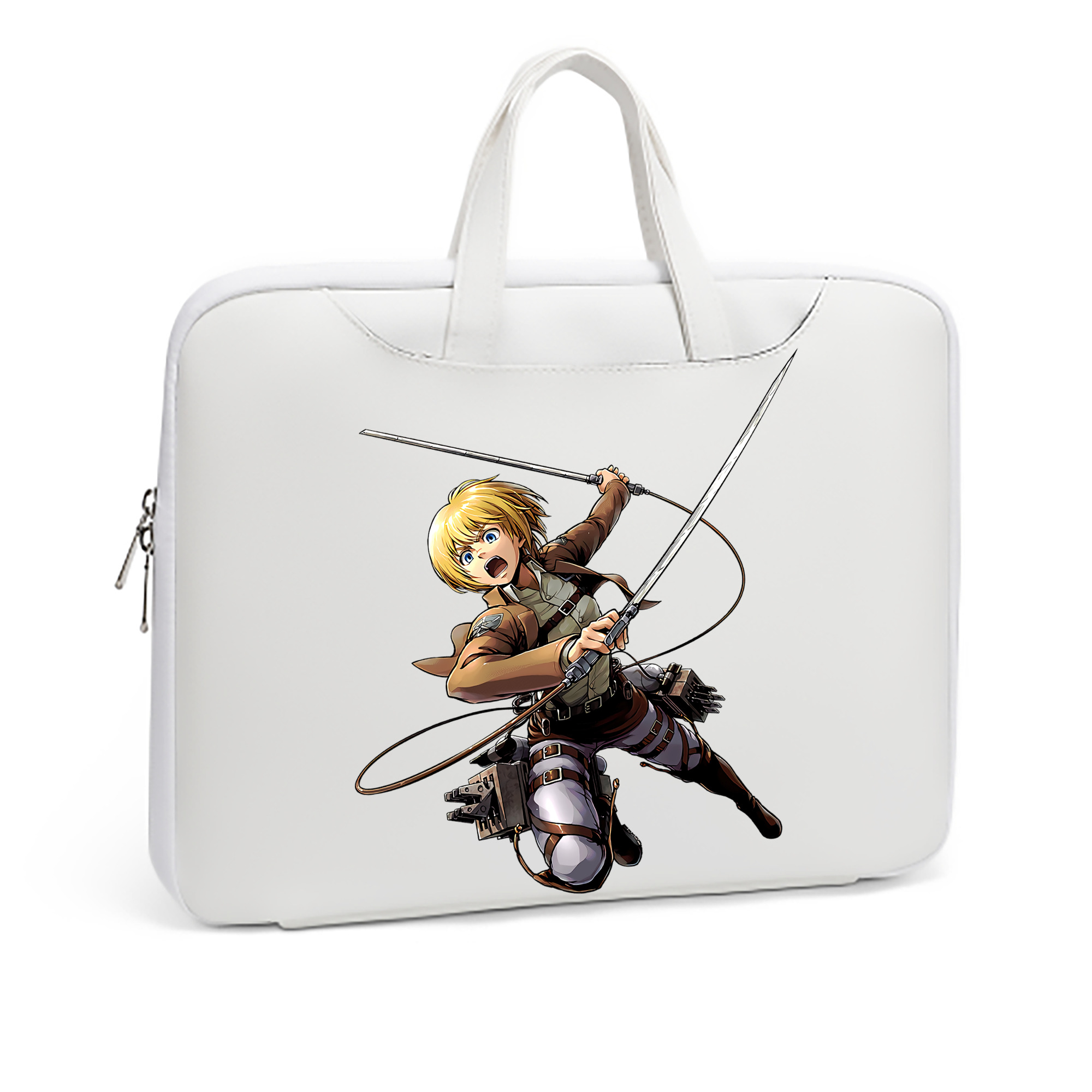 （画像用） 進撃の巨人 アルミン·アルレルト Attack on Titan Armin Arlert レザーラップトップバッグ　ノートパソコンケース