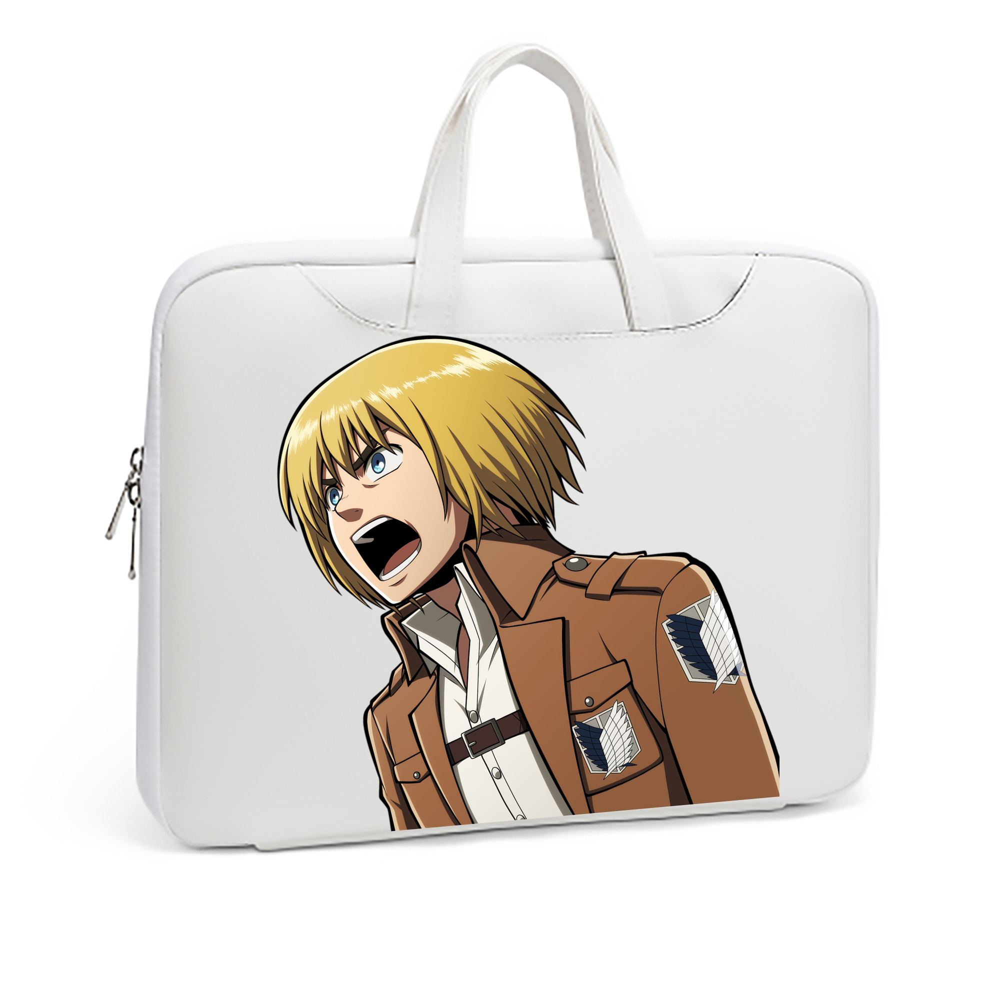 （画像用） 進撃の巨人 アルミン·アルレルト Attack on Titan Armin Arlert レザーラップトップバッグ　ノートパソコンケース