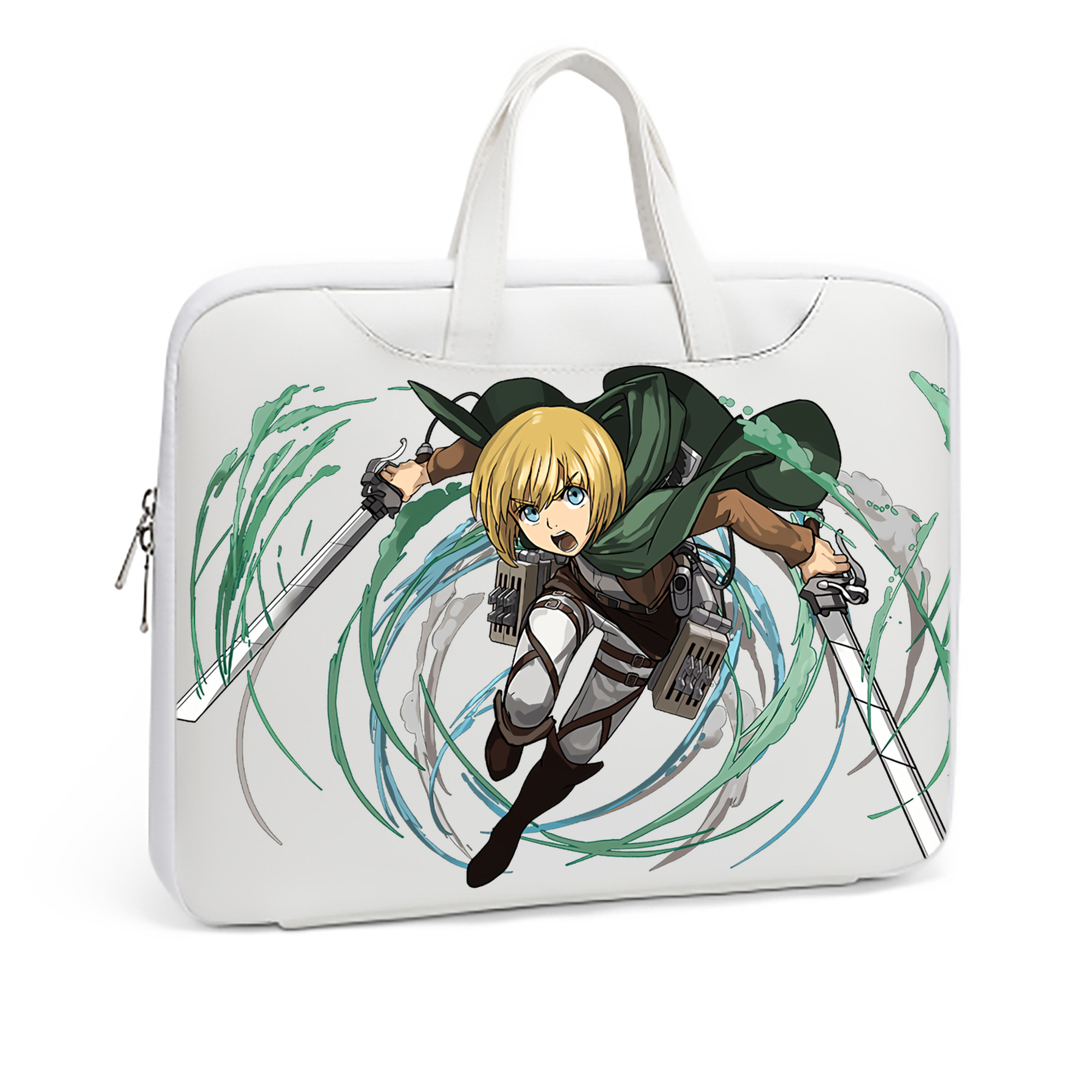 （画像用） 進撃の巨人 アルミン·アルレルト Attack on Titan Armin Arlert レザーラップトップバッグ　ノートパソコンケース