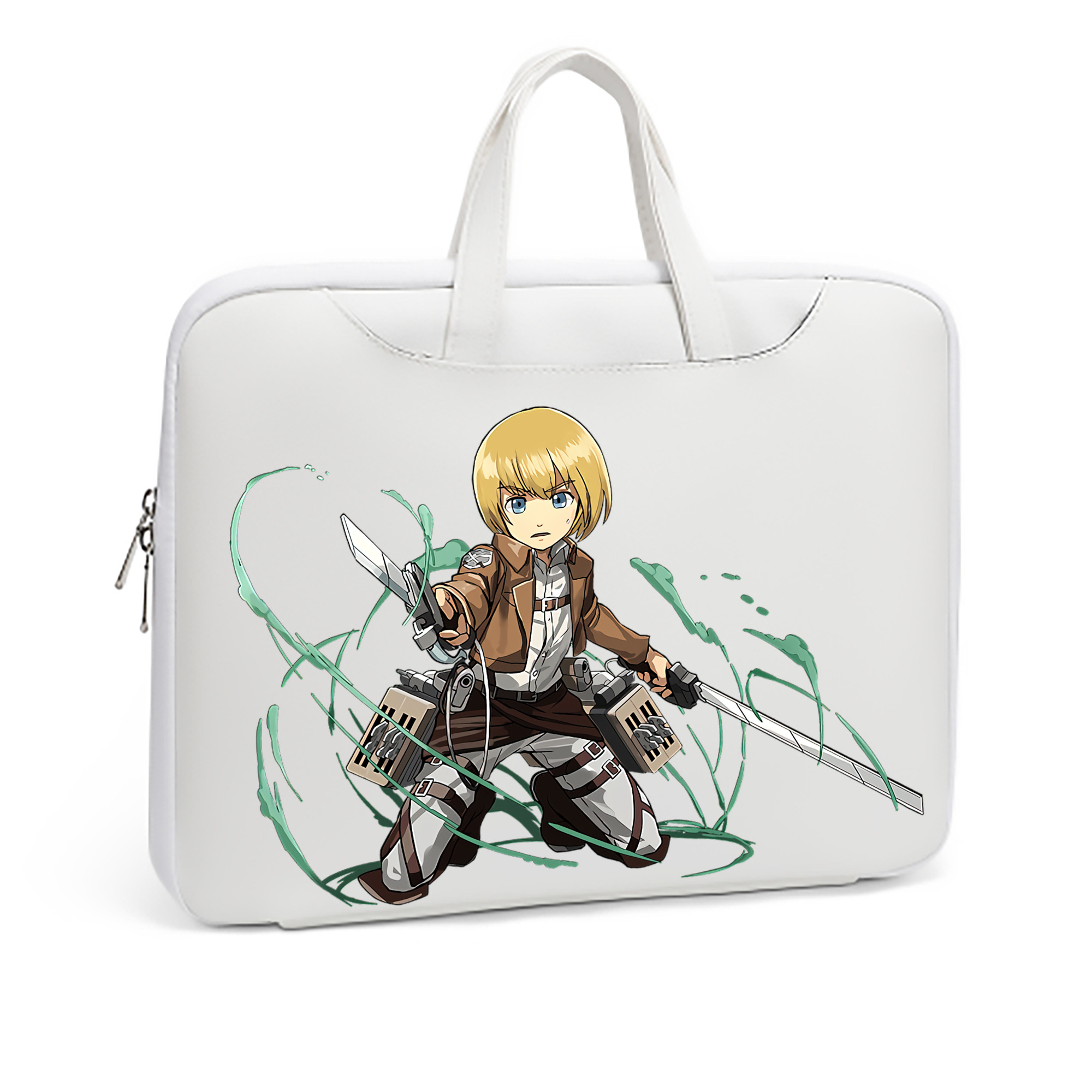 （画像用） 進撃の巨人 アルミン·アルレルト Attack on Titan Armin Arlert レザーラップトップバッグ　ノートパソコンケース