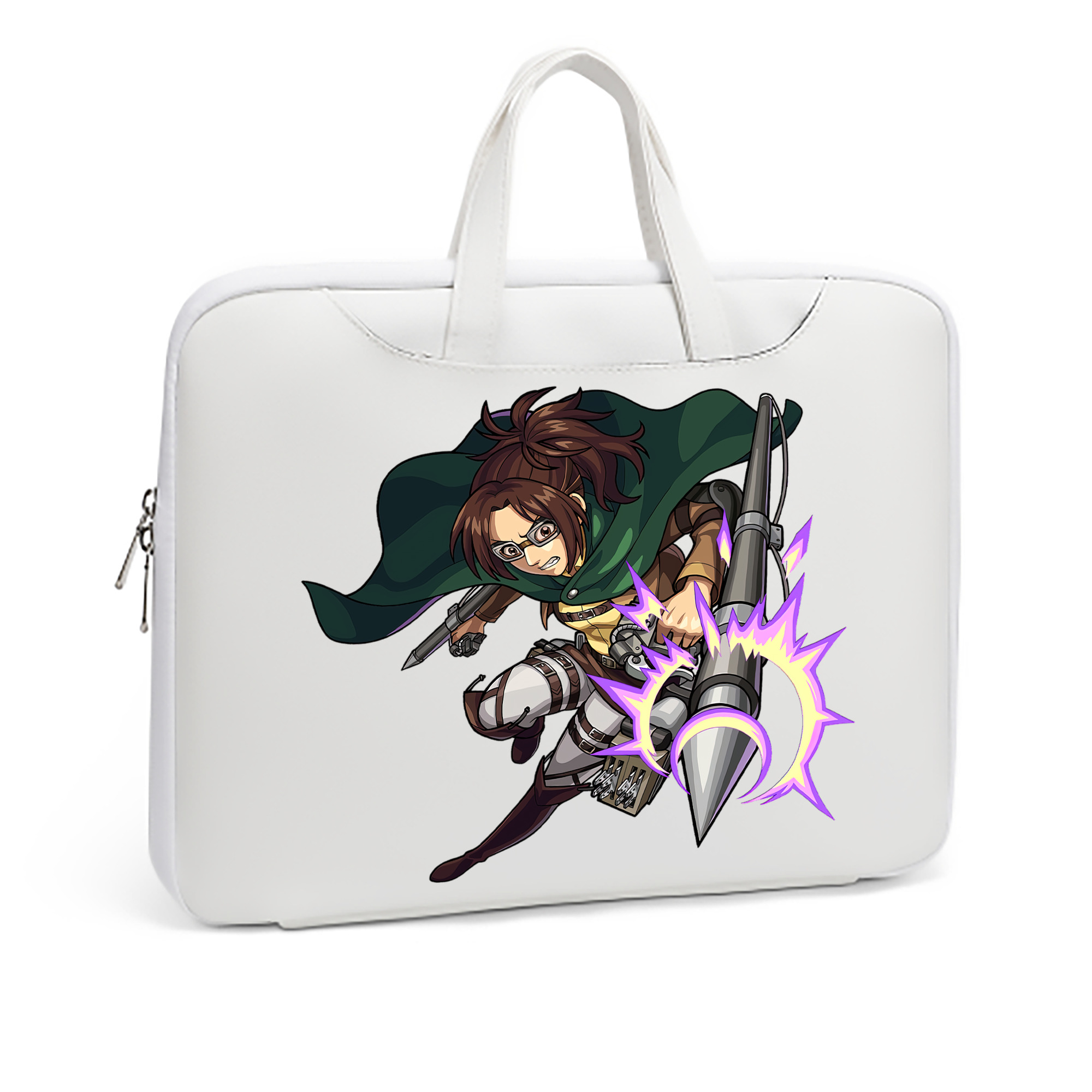 （画像用） 進撃の巨人 ハンジ·ゾエ Attack on Titan Hanji Zoe レザーラップトップバッグ　ノートパソコンケース