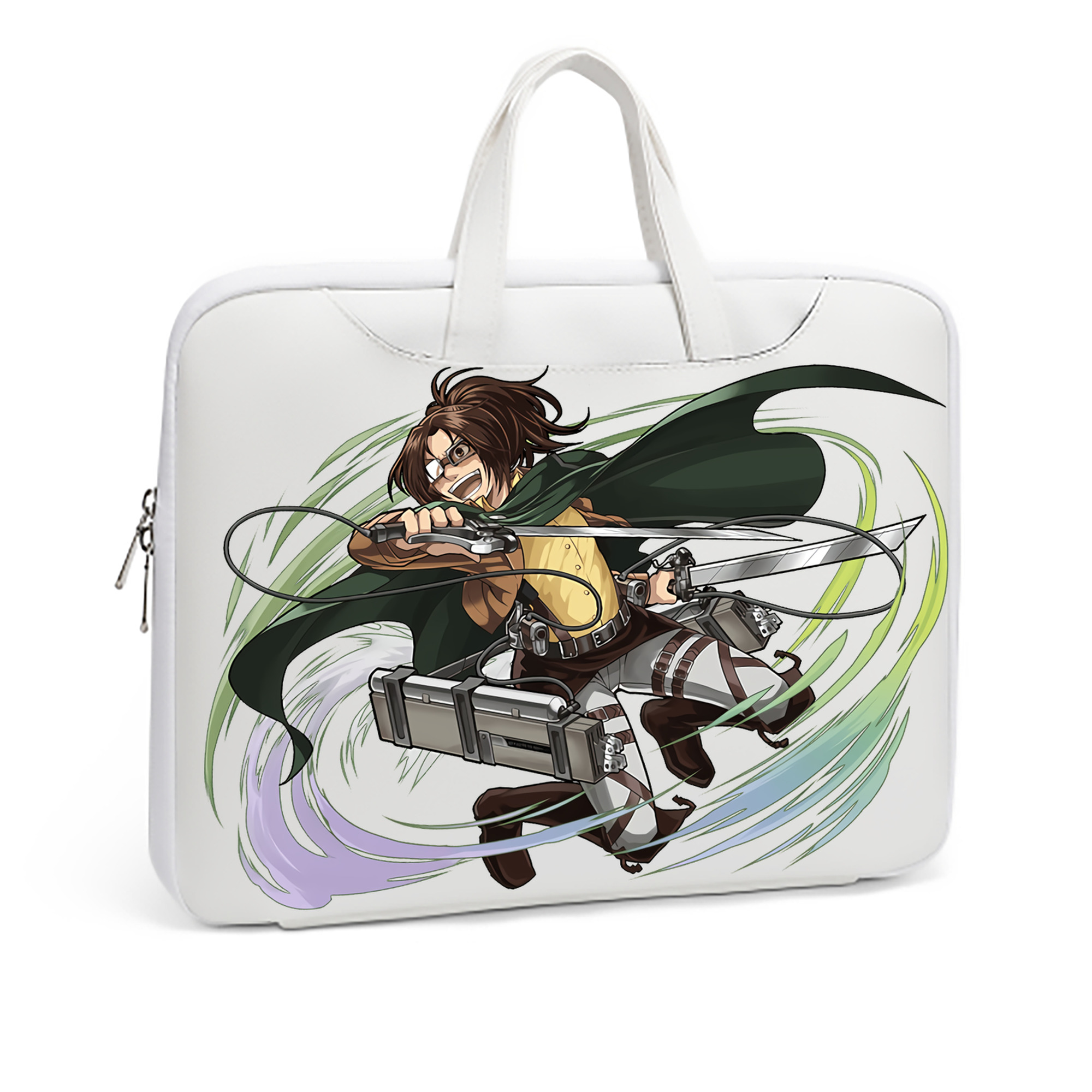 （画像用） 進撃の巨人 ハンジ·ゾエ Attack on Titan Hanji Zoe レザーラップトップバッグ　ノートパソコンケース