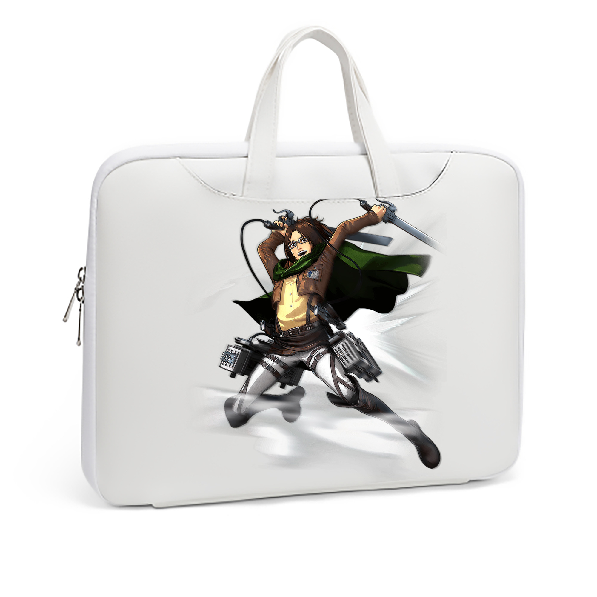 （画像用） 進撃の巨人 ハンジ·ゾエ Attack on Titan Hanji Zoe レザーラップトップバッグ　ノートパソコンケース