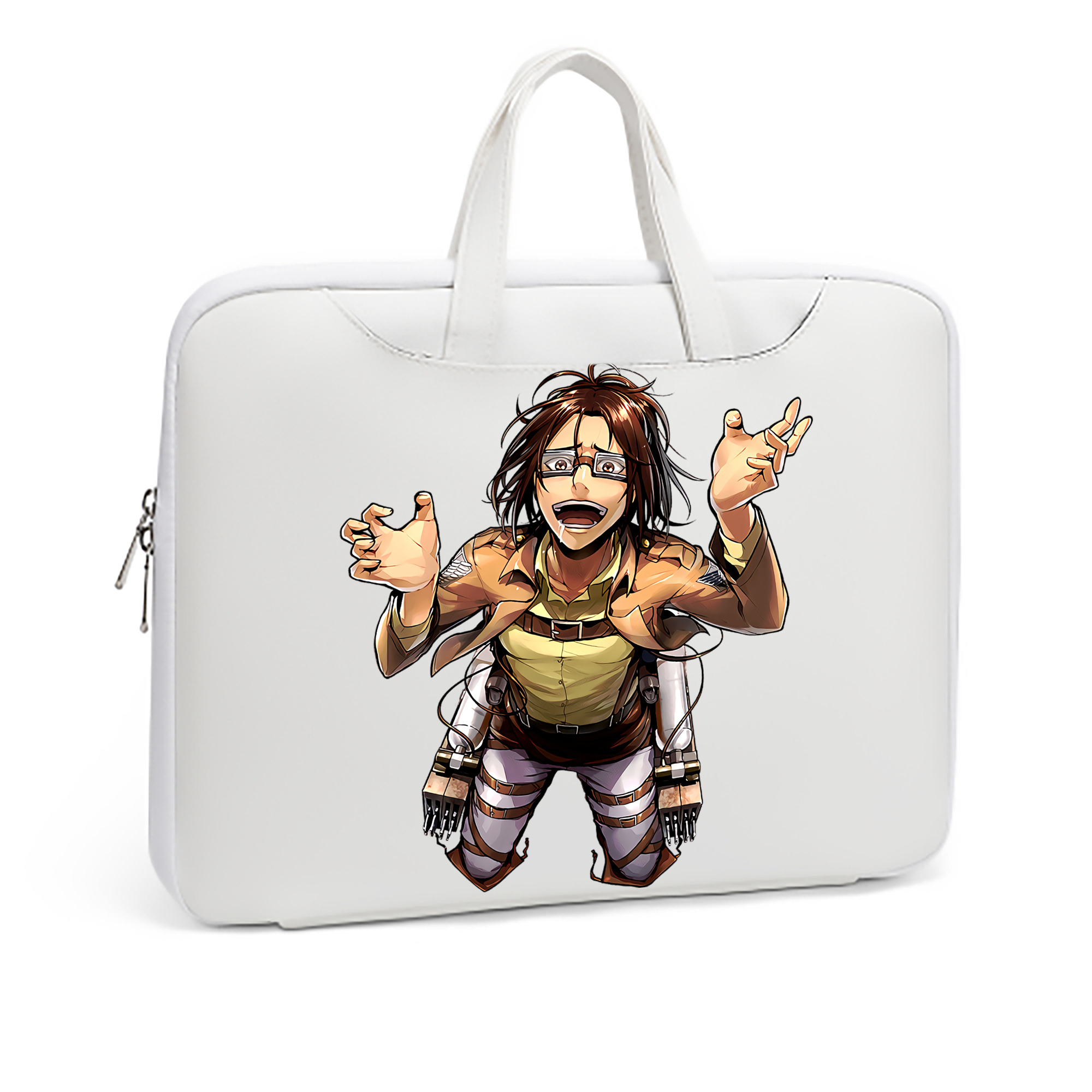 （画像用） 進撃の巨人 ハンジ·ゾエ Attack on Titan Hanji Zoe レザーラップトップバッグ　ノートパソコンケース