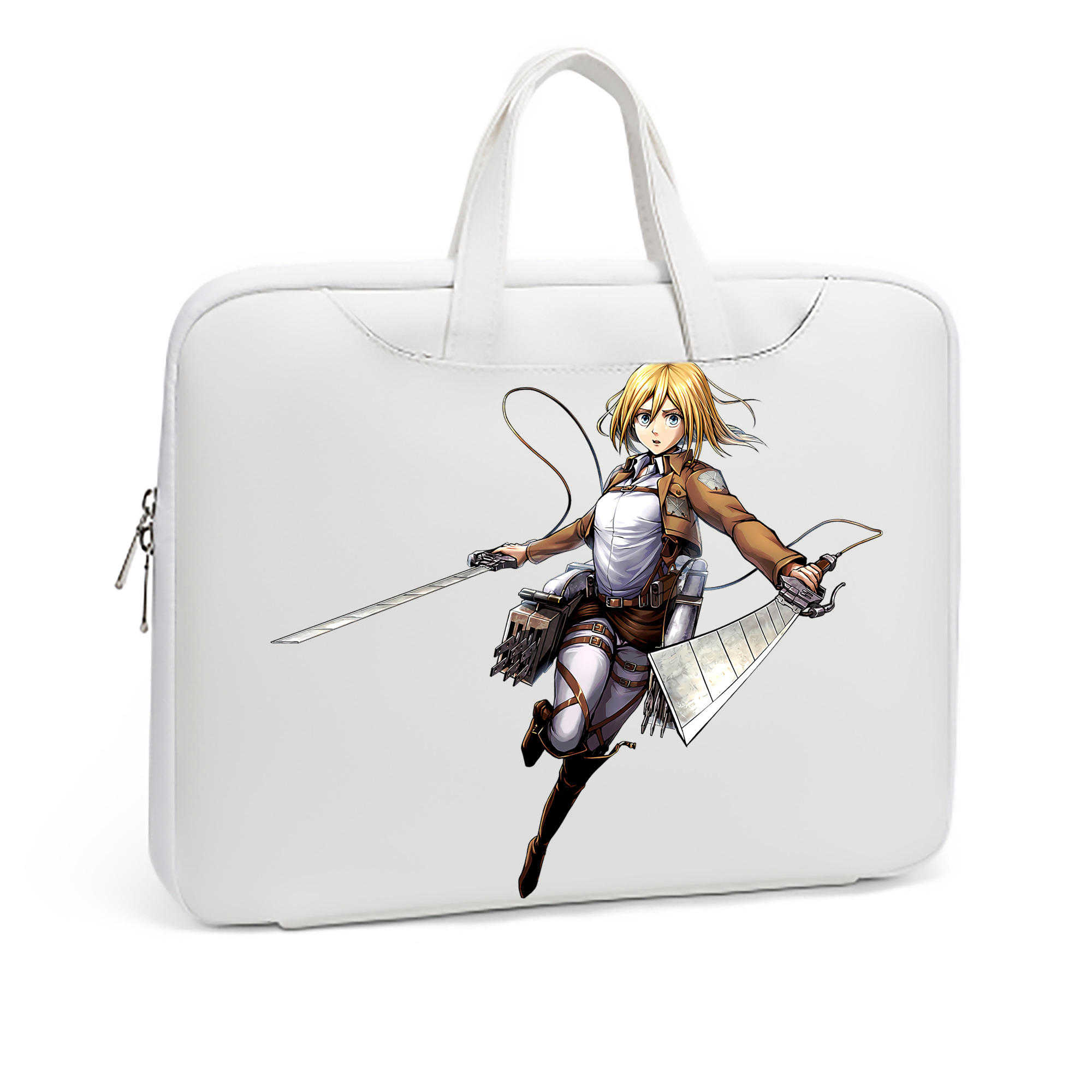 （画像用） 進撃の巨人 クリスタ·レンズ Attack on Titan Christa Lenz レザーラップトップバッグ　ノートパソコンケース