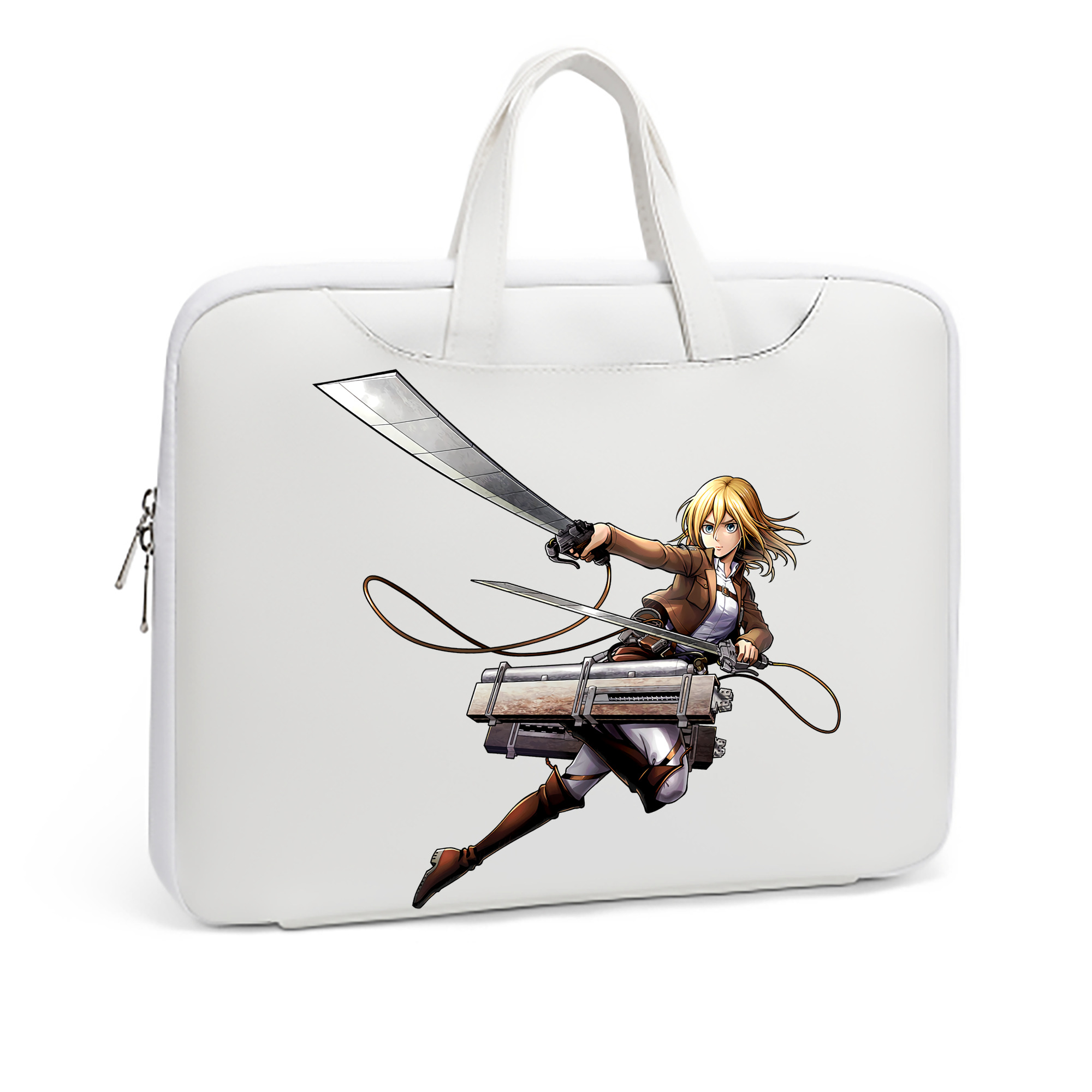 （画像用） 進撃の巨人 クリスタ·レンズ Attack on Titan Christa Lenz レザーラップトップバッグ　ノートパソコンケース