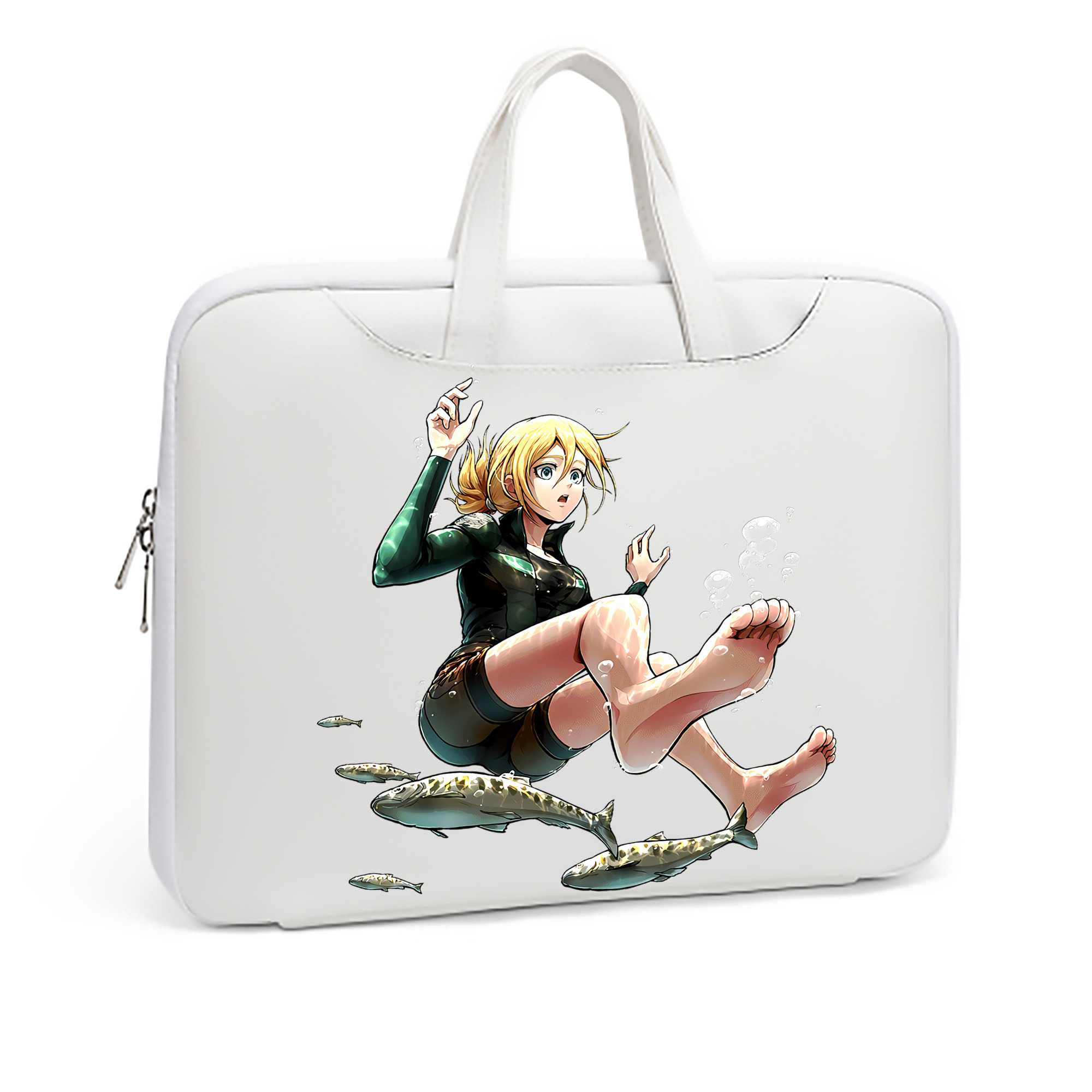 （画像用） 進撃の巨人 クリスタ·レンズ Attack on Titan Christa Lenz レザーラップトップバッグ　ノートパソコンケース