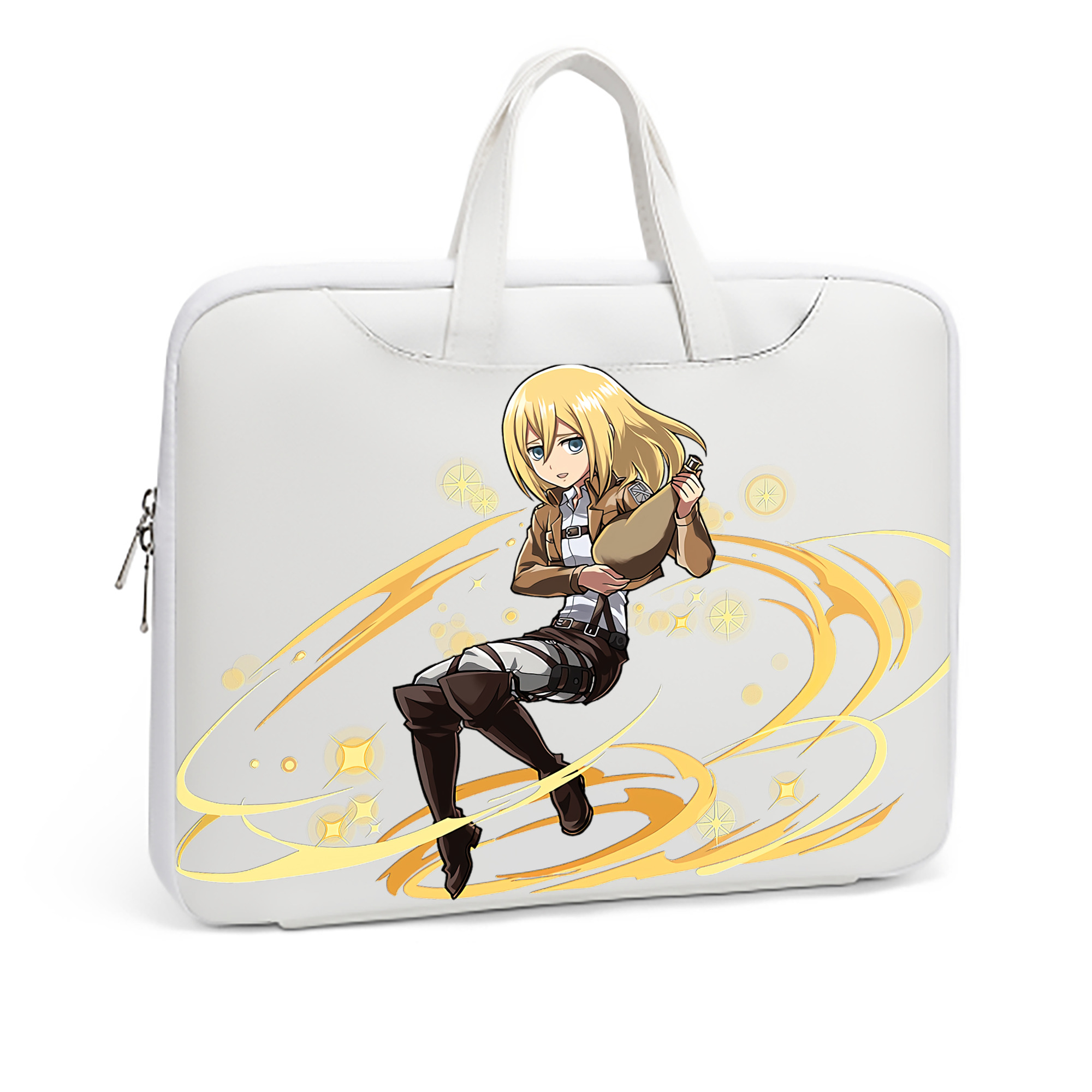 （画像用） 進撃の巨人 クリスタ·レンズ Attack on Titan Christa Lenz レザーラップトップバッグ　ノートパソコンケース