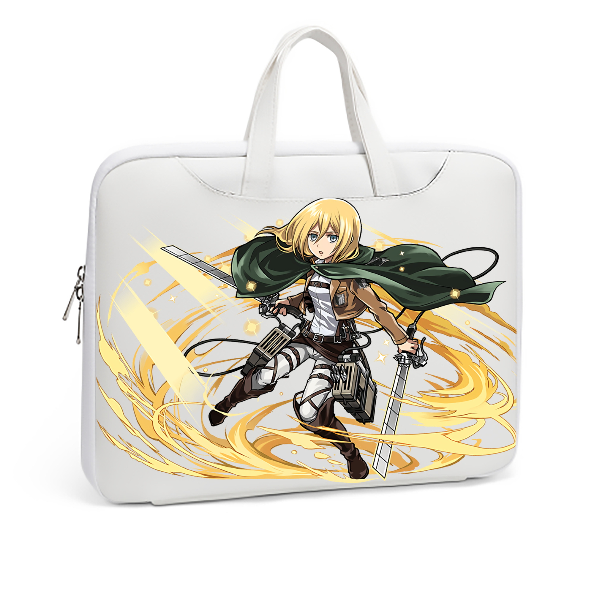 （画像用） 進撃の巨人 クリスタ·レンズ Attack on Titan Christa Lenz レザーラップトップバッグ　ノートパソコンケース