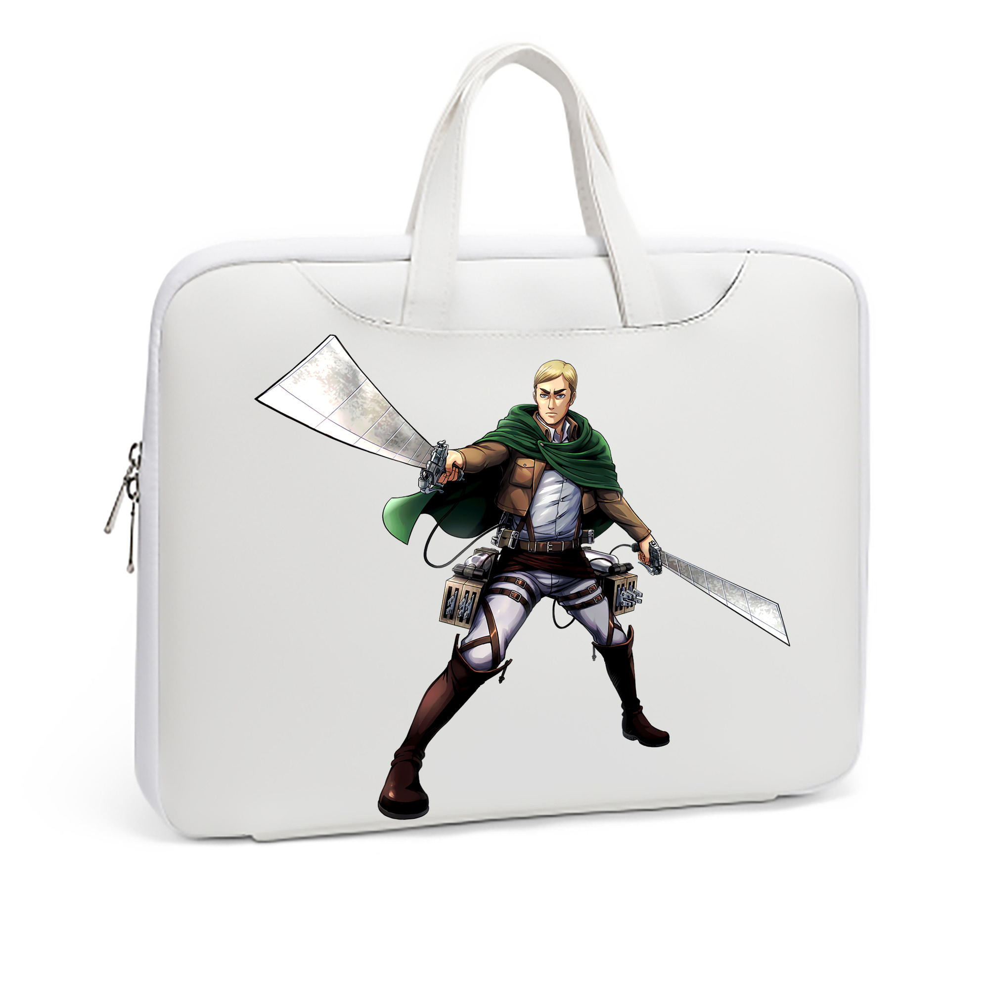 （画像用） 進撃の巨人 エルヴィン・スミス Attack on Titan Erwin Smith レザーラップトップバッグ　ノートパソコンケース