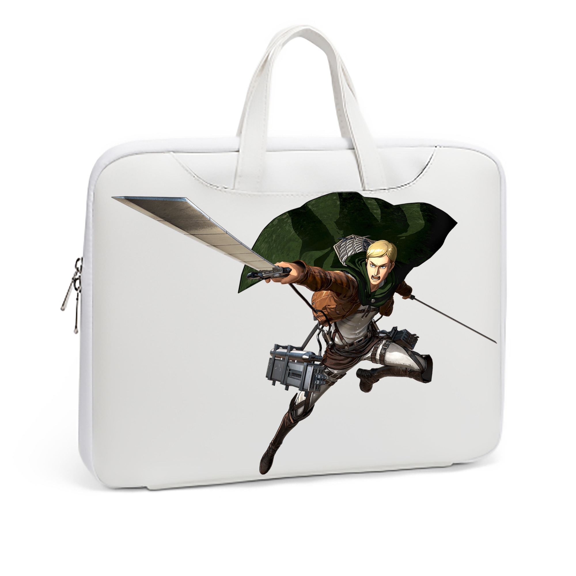 （画像用） 進撃の巨人 エルヴィン・スミス Attack on Titan Erwin Smith レザーラップトップバッグ　ノートパソコンケース