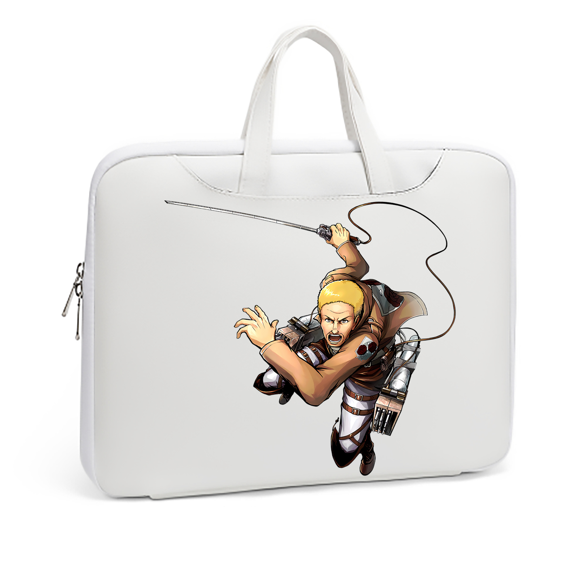 （画像用） 進撃の巨人 ハンネス Attack on Titan Hannes レザーラップトップバッグ　ノートパソコンケース