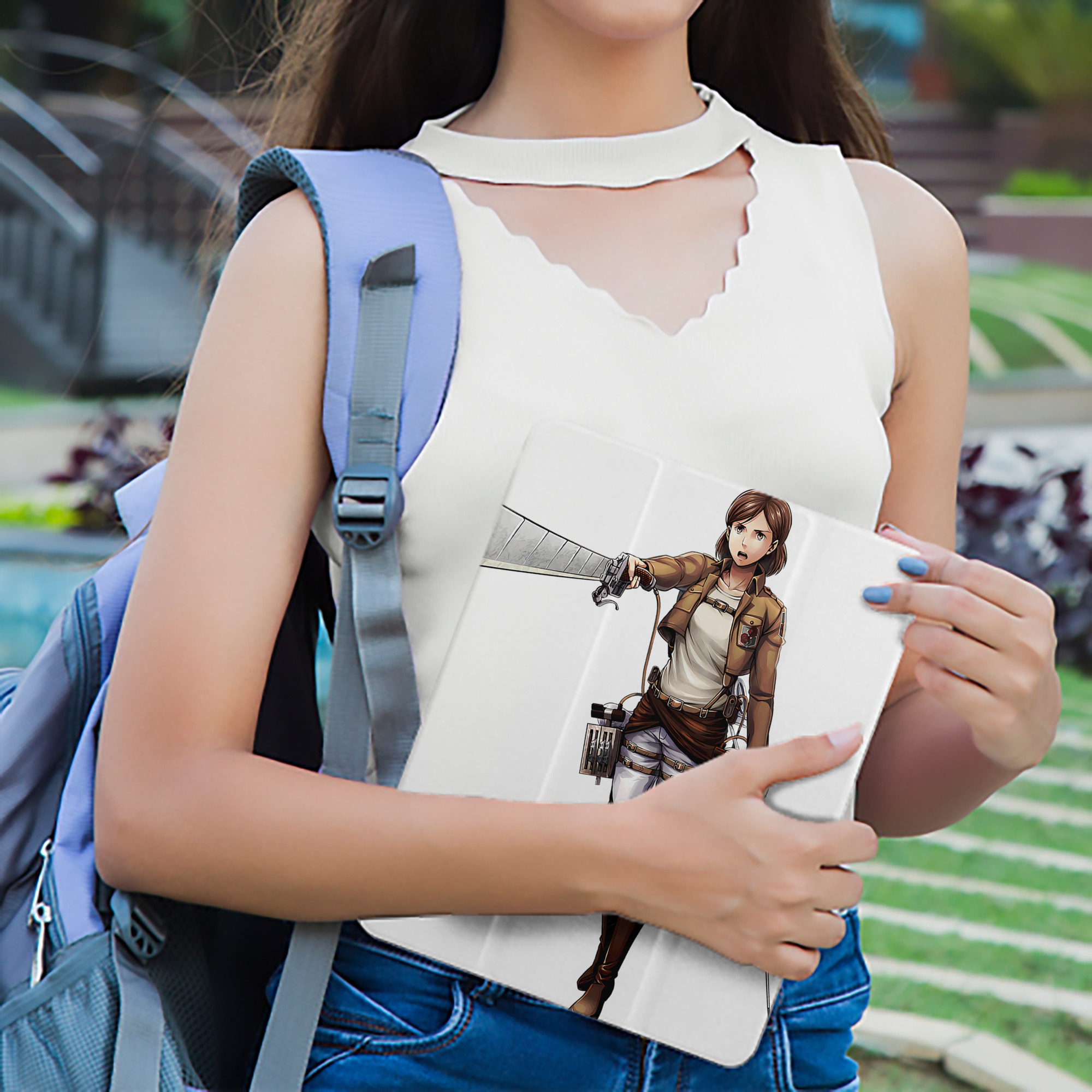 進撃の巨人 Attack on Titan IPad ケース ペン収納付き 三つ折りスタンド PUレザー×シリコン 対応機種9.5/10.5/10.9インチ