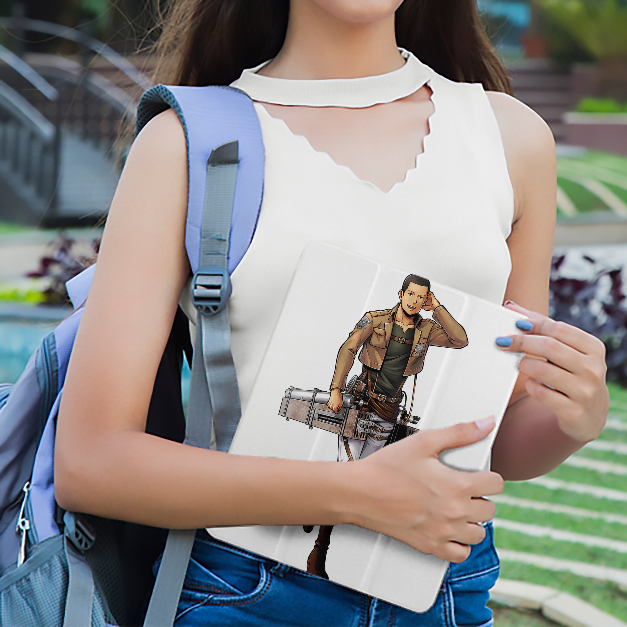進撃の巨人 Attack on Titan IPad ケース ペン収納付き 三つ折りスタンド PUレザー×シリコン 対応機種9.5/10.5/10.9インチ