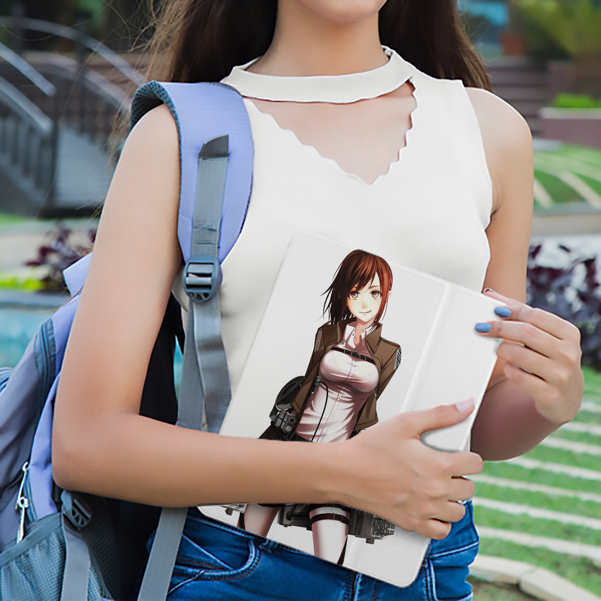 進撃の巨人 サシャ·ブラウス Attack on Titan Sasha Blaus IPad ケース ペン収納付き 三つ折りスタンド PUレザー×シリコン 対応機種9.5/10.5/10.9インチ