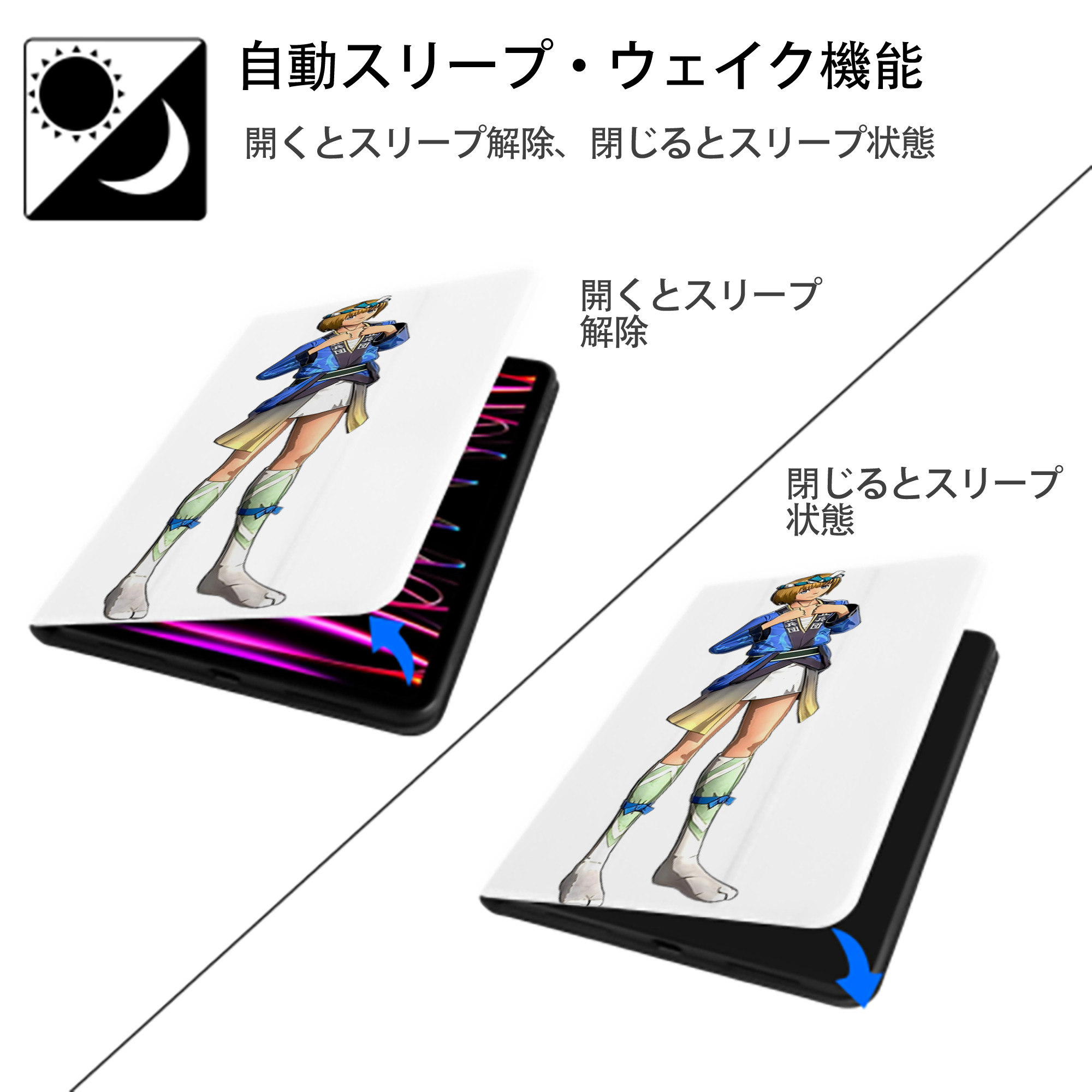 進撃の巨人 アルミン·アルレルト Attack on Titan Armin Arlert IPad ケース ペン収納付き 三つ折りスタンド PUレザー×シリコン 対応機種9.5/10.5/10.9インチ