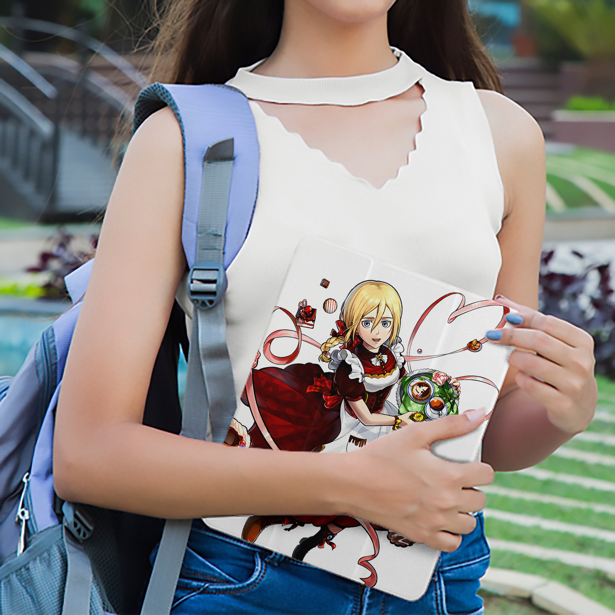 進撃の巨人 クリスタ·レンズ Attack on Titan Christa Lenz IPad ケース ペン収納付き 三つ折りスタンド PUレザー×シリコン 対応機種9.5/10.5/10.9インチ