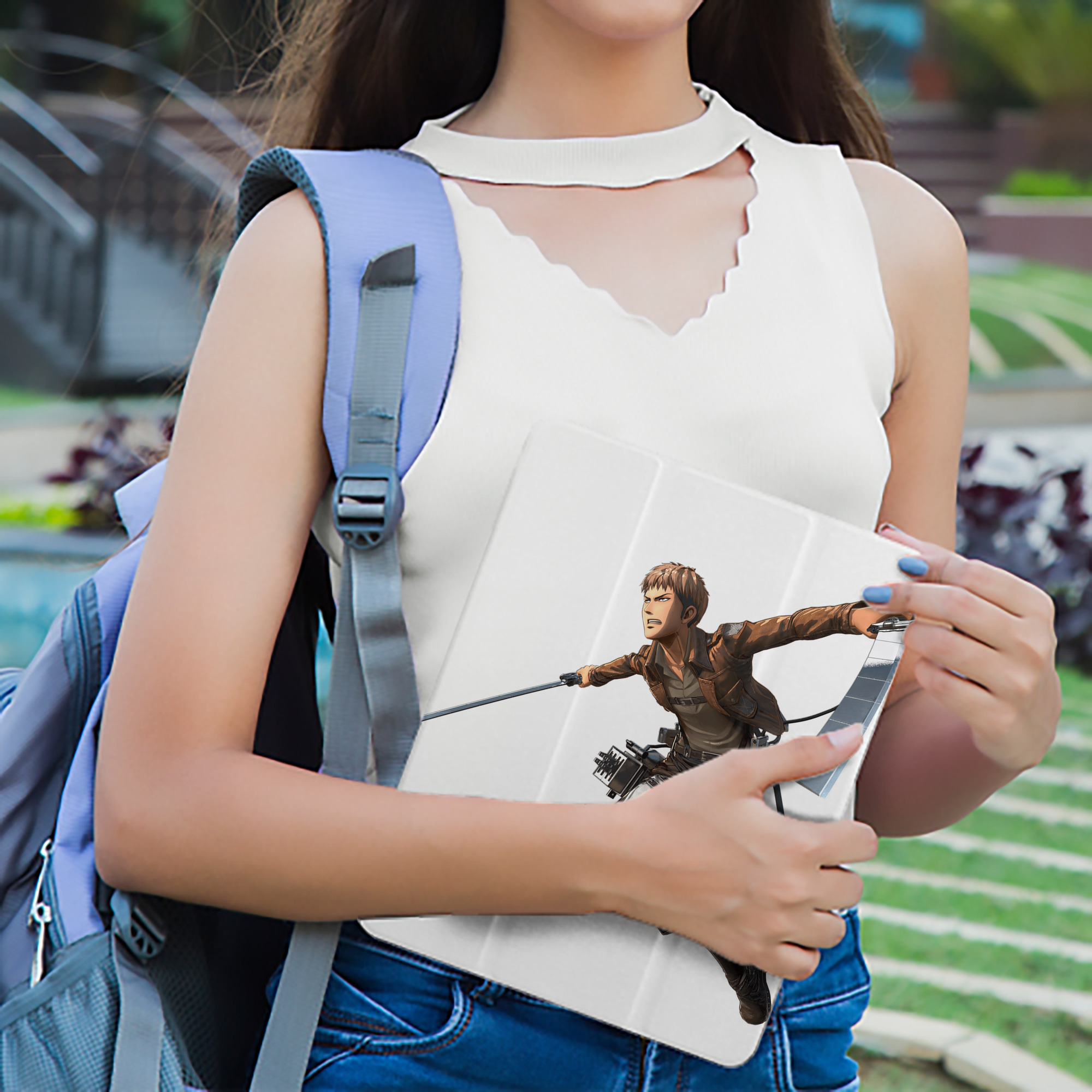 進撃の巨人 ジャン・キルシュタイン Attack on Titan Jean Kirstein IPad ケース ペン収納付き 三つ折りスタンド PUレザー×シリコン 対応機種9.5/10.5/10.9インチ