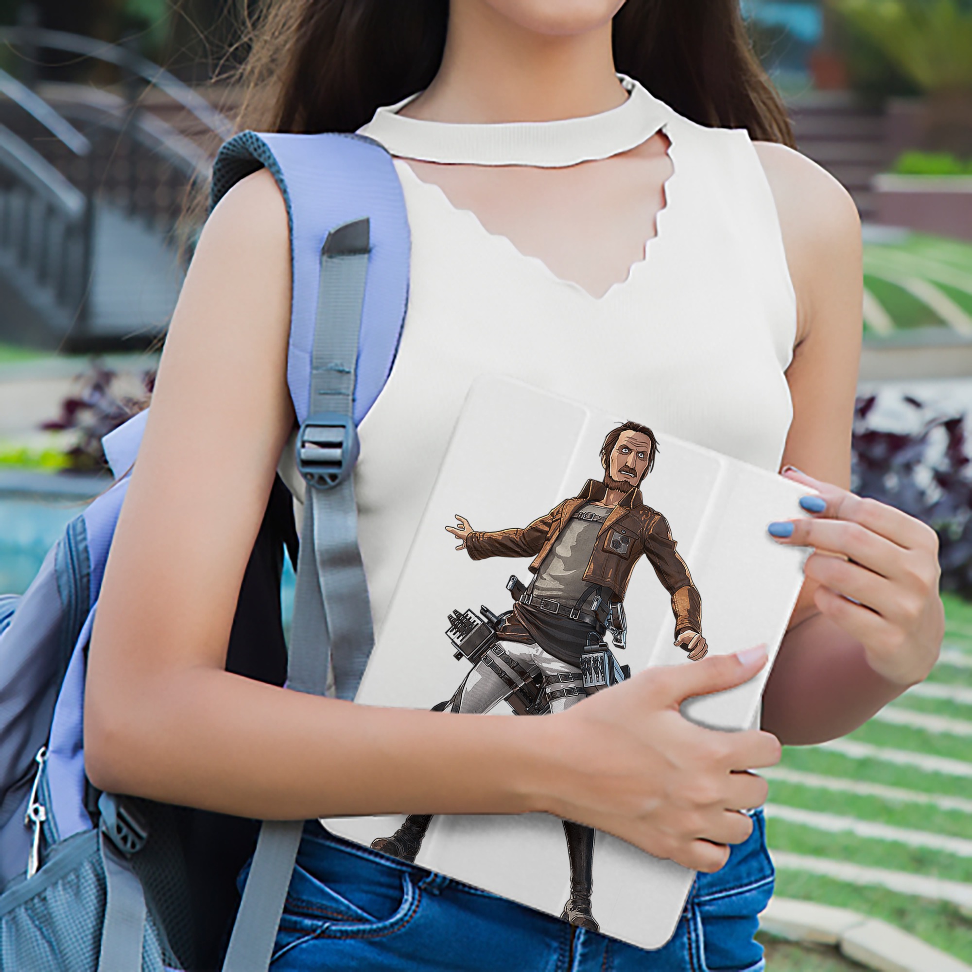 進撃の巨人 Attack on Titan IPad ケース ペン収納付き 三つ折りスタンド PUレザー×シリコン 対応機種9.5/10.5/10.9インチ