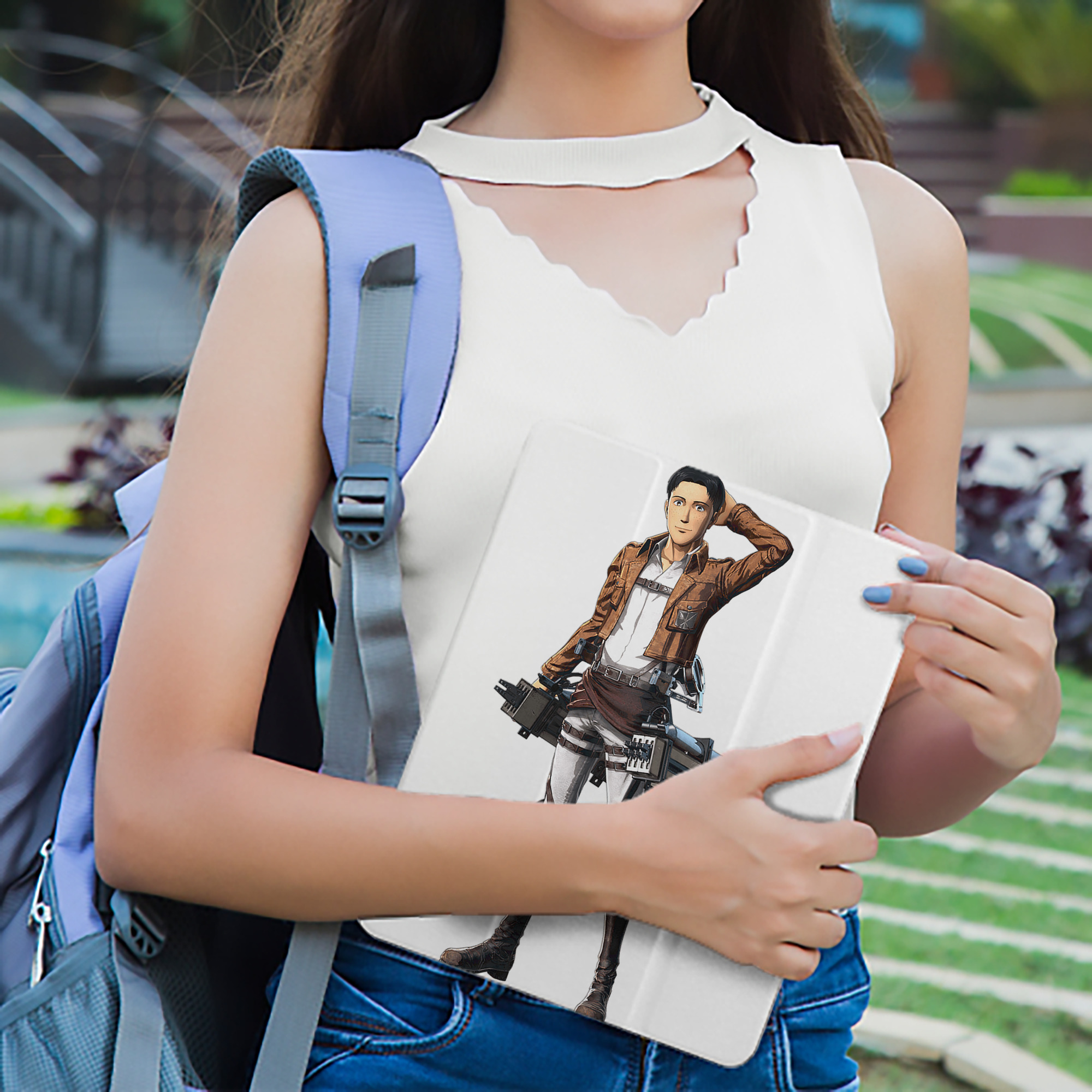 進撃の巨人 Attack on Titan IPad ケース ペン収納付き 三つ折りスタンド PUレザー×シリコン 対応機種9.5/10.5/10.9インチ