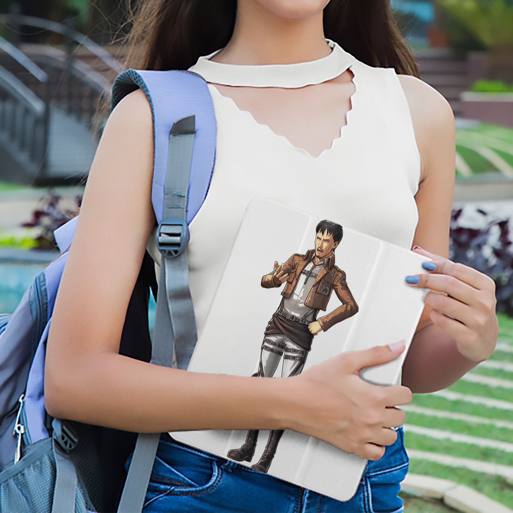 進撃の巨人 Attack on Titan IPad ケース ペン収納付き 三つ折りスタンド PUレザー×シリコン 対応機種9.5/10.5/10.9インチ