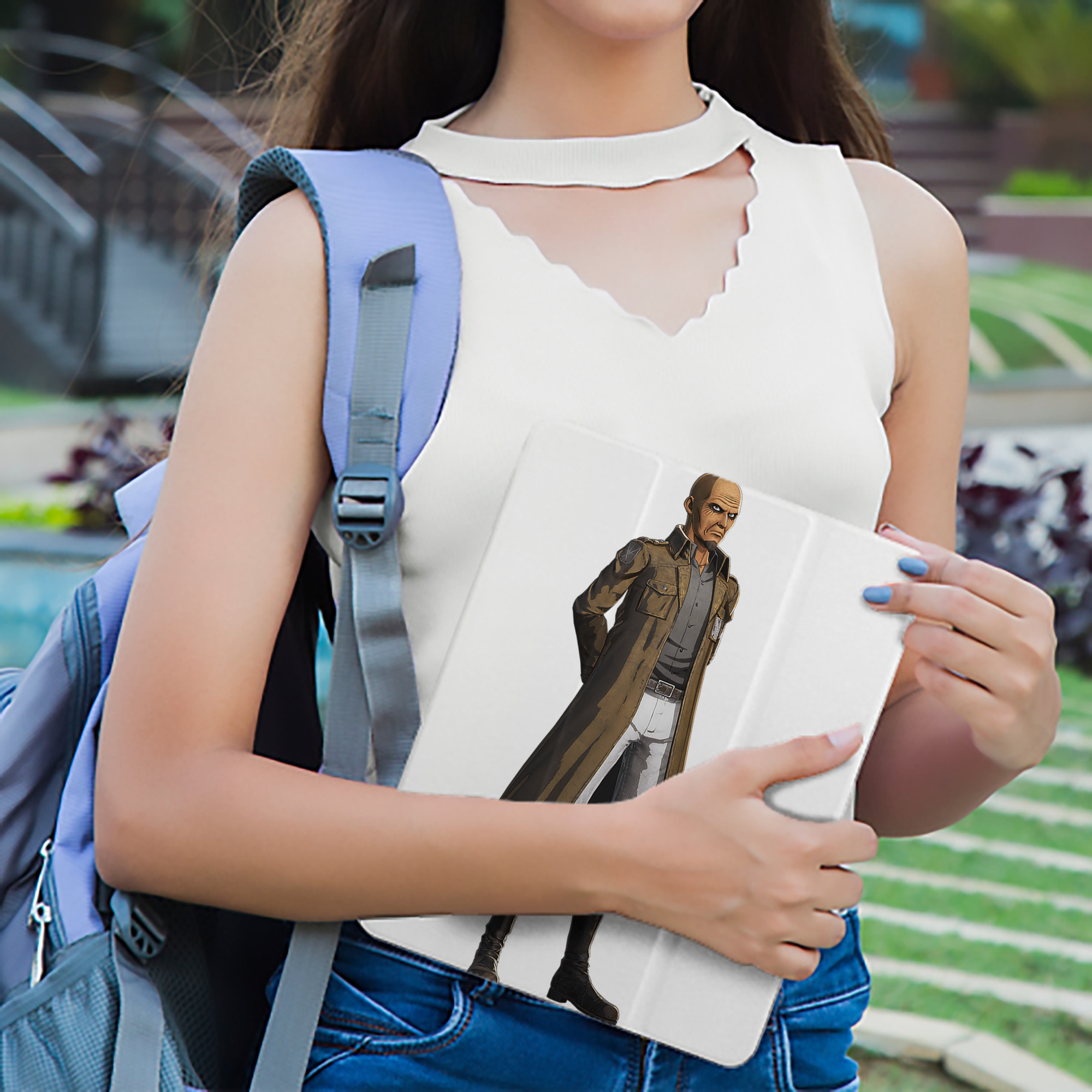 進撃の巨人 Attack on Titan IPad ケース ペン収納付き 三つ折りスタンド PUレザー×シリコン 対応機種9.5/10.5/10.9インチ