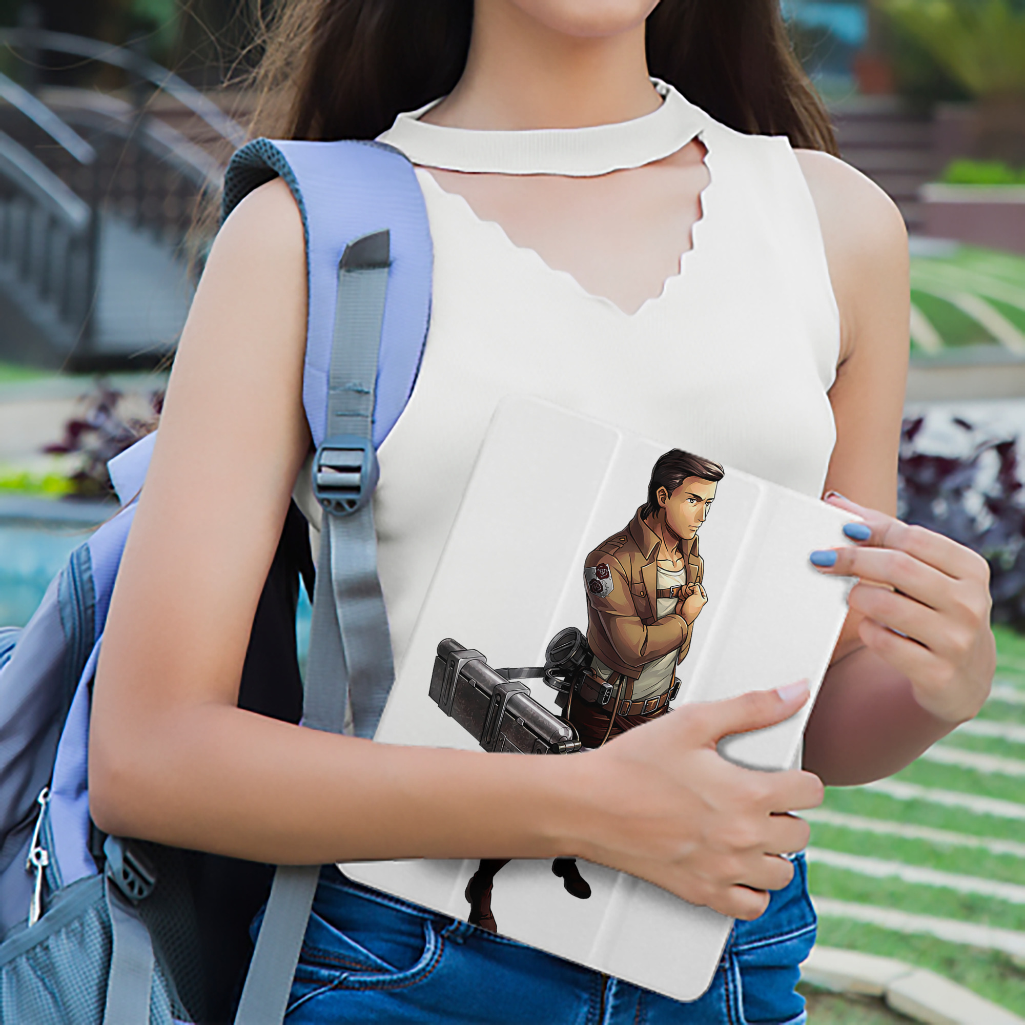 進撃の巨人 Attack on Titan IPad ケース ペン収納付き 三つ折りスタンド PUレザー×シリコン 対応機種9.5/10.5/10.9インチ